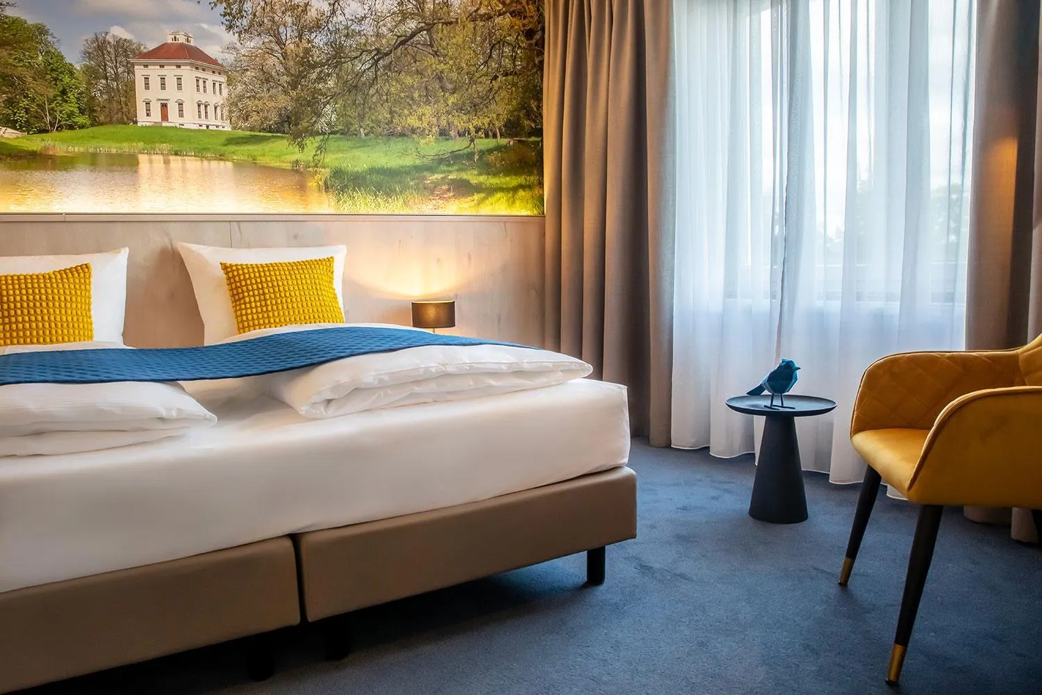 Photo of the whole room, Bed in Hotel Restaurant Elbebrücke