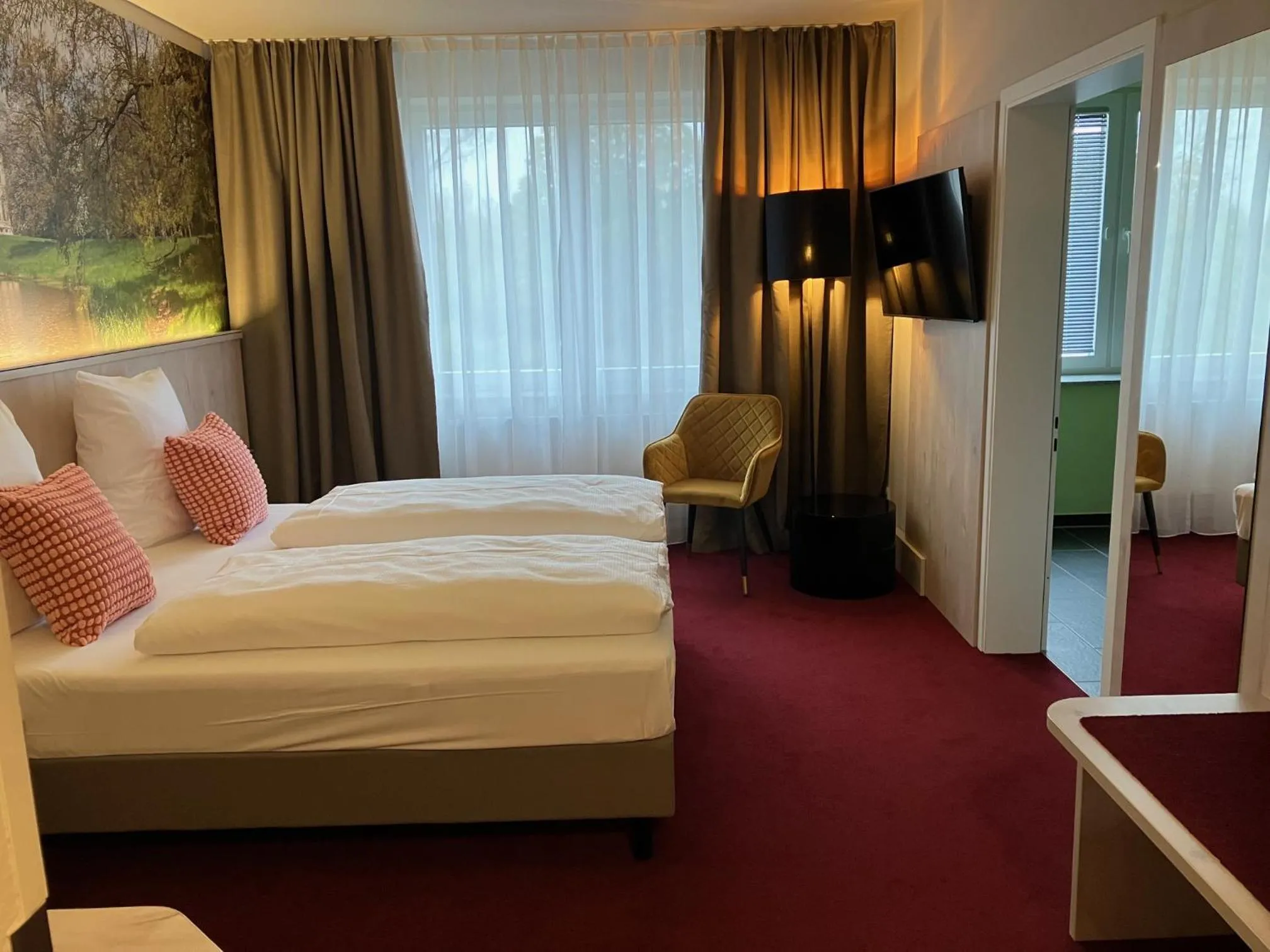 Bed in Hotel Restaurant Elbebrücke