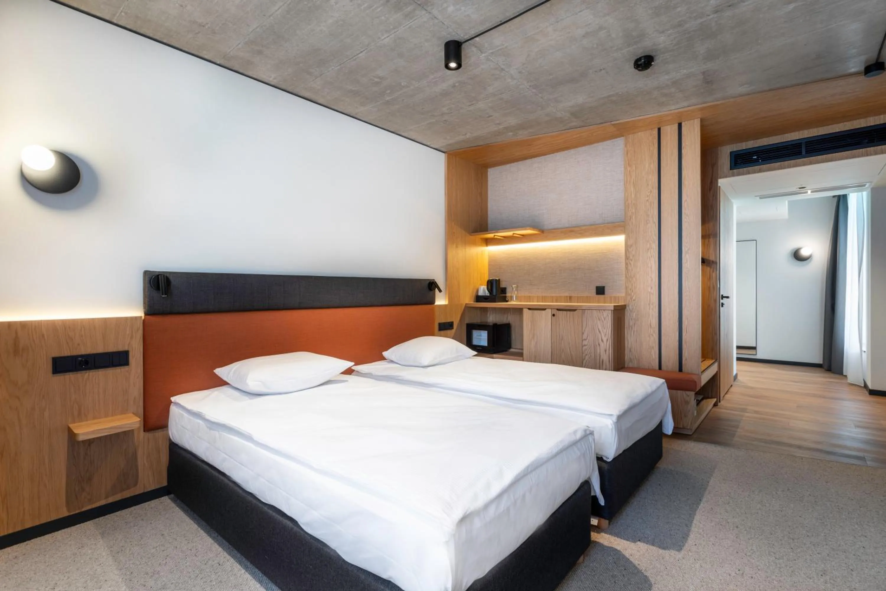 Bed in Qubus Hotel Katowice