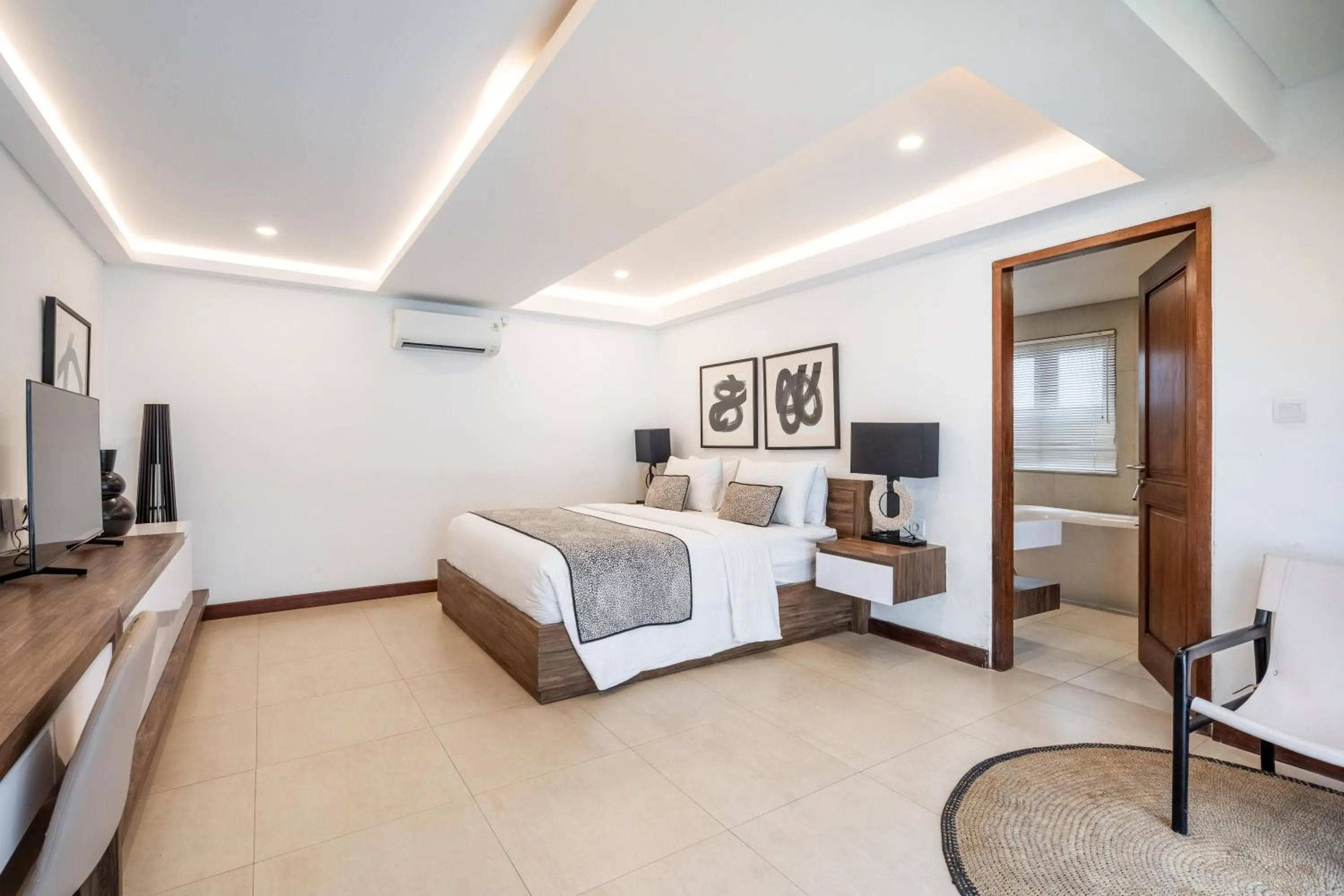 Bathroom, Bed in Vienna Villas by Great Bali Villas