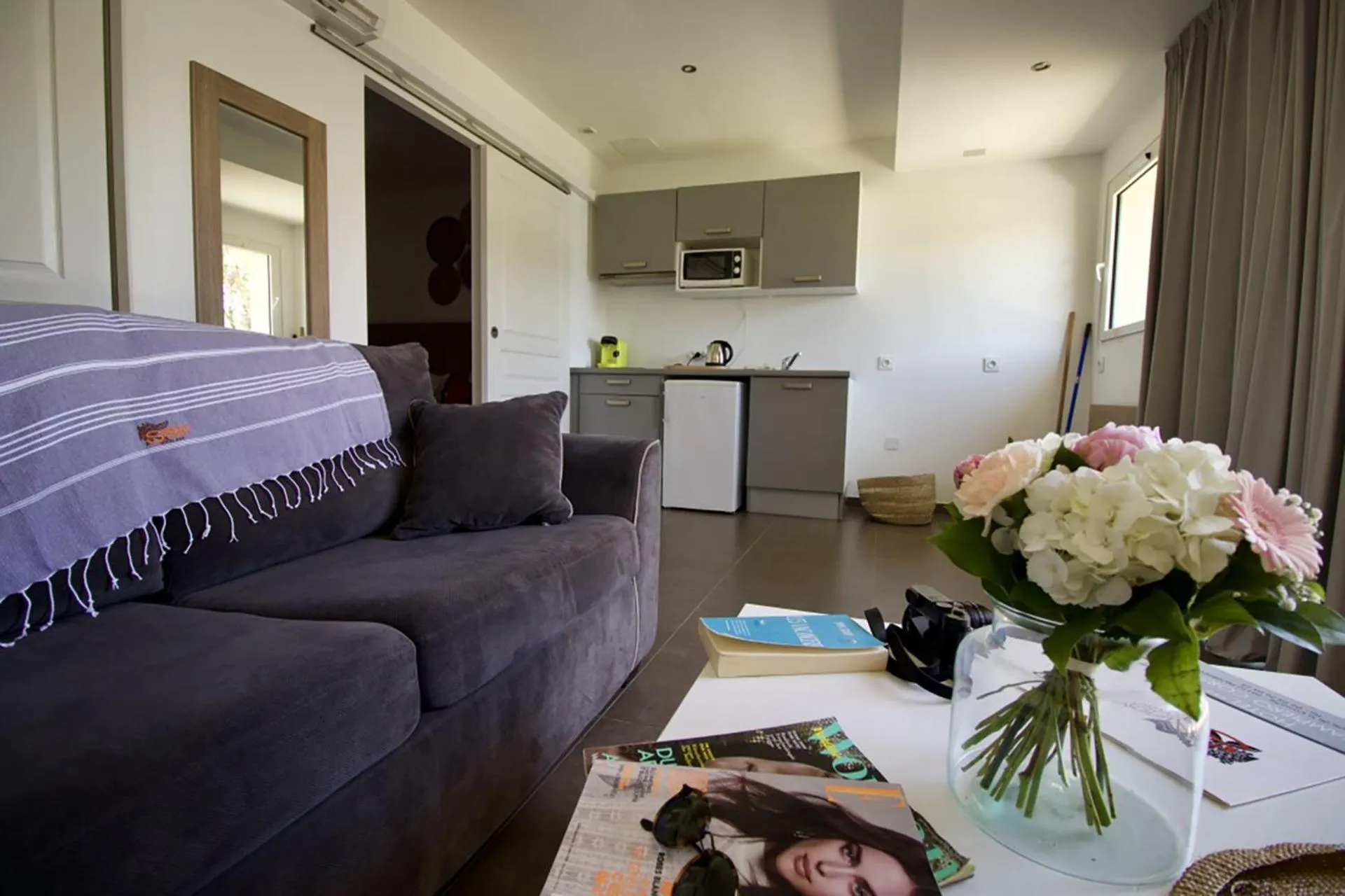Kitchen or kitchenette in Hôtel Sampiero
