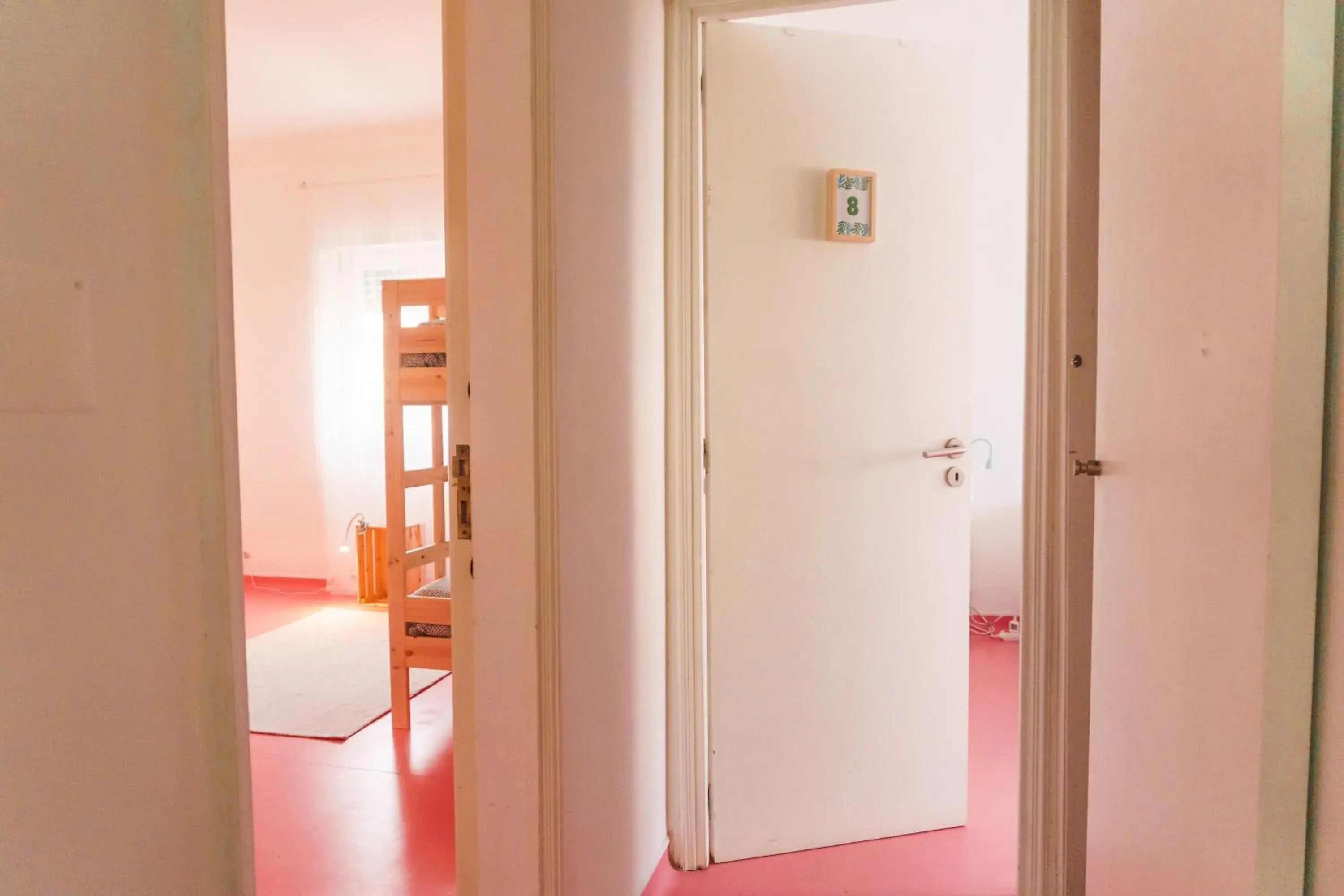 Bed in mixed Quadruple room with shared bathroom in Hospedium Hostel República Surf House Bed in mixed Quadruple room with shared bathroom in Hospedium Hostel República Surf House