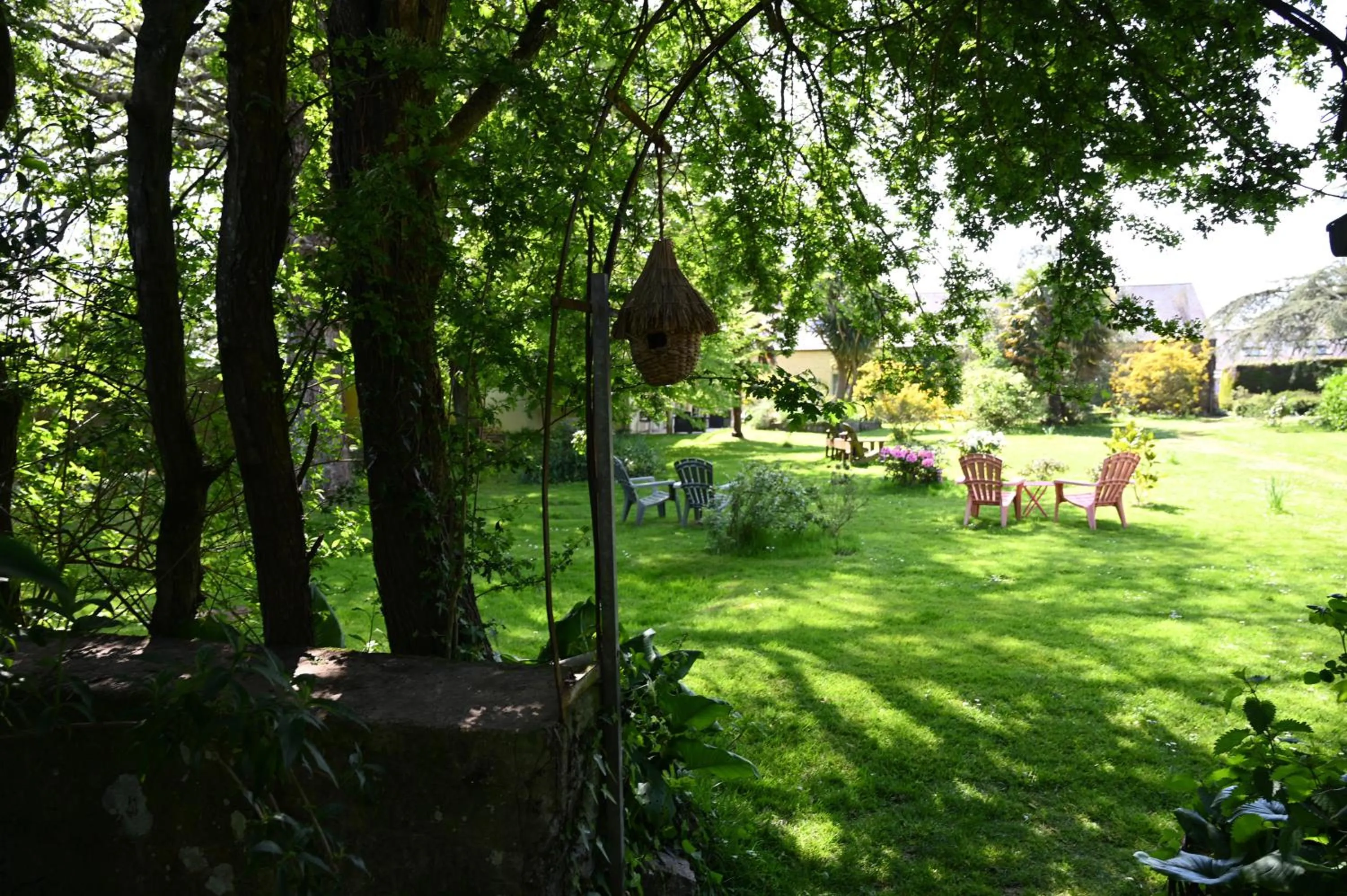 Garden in Logis Hôtel La Demeure du Perron
