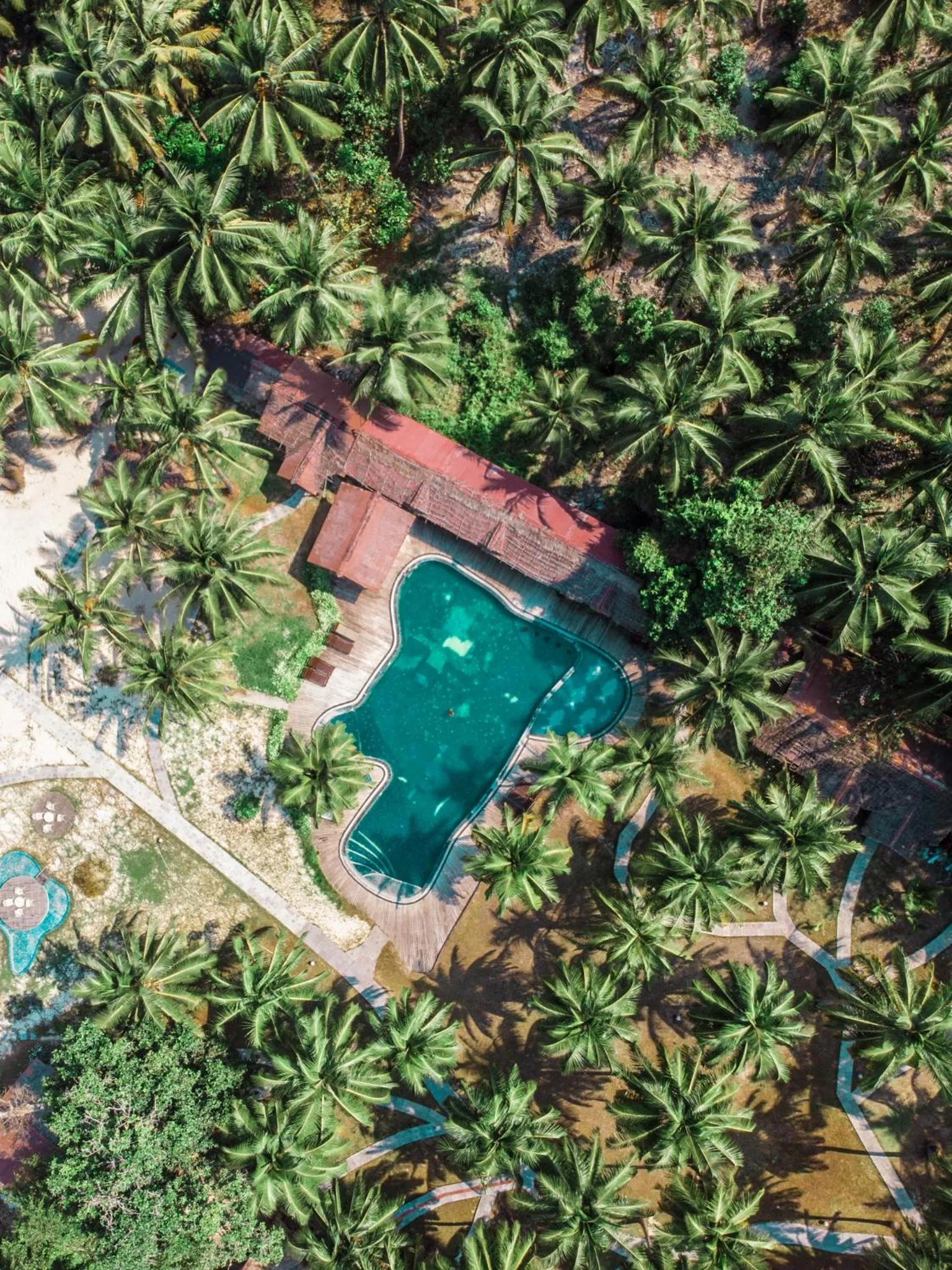 Pool view in Silver Sand Beach Resort Havelock