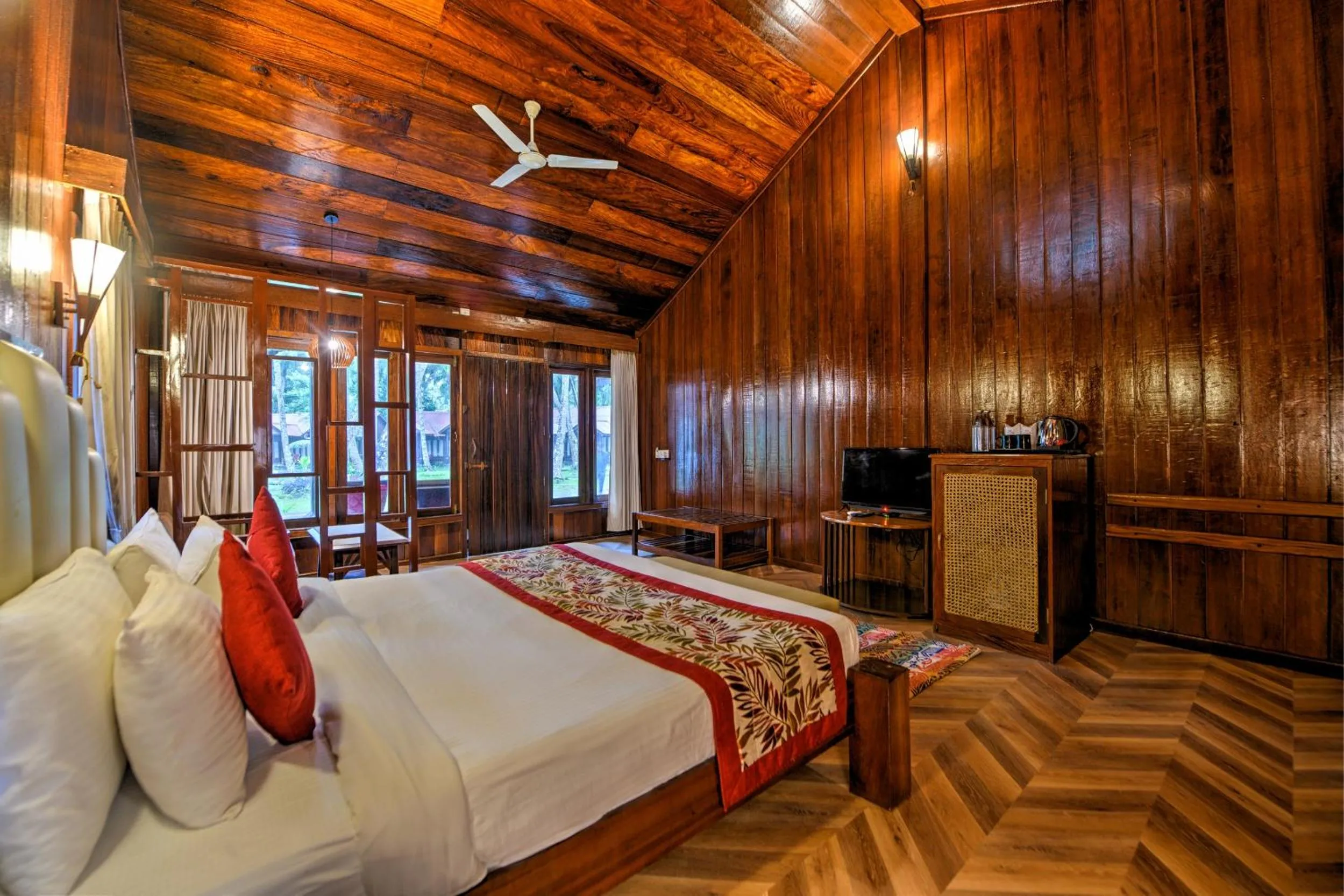 Bed in Silver Sand Beach Resort Havelock