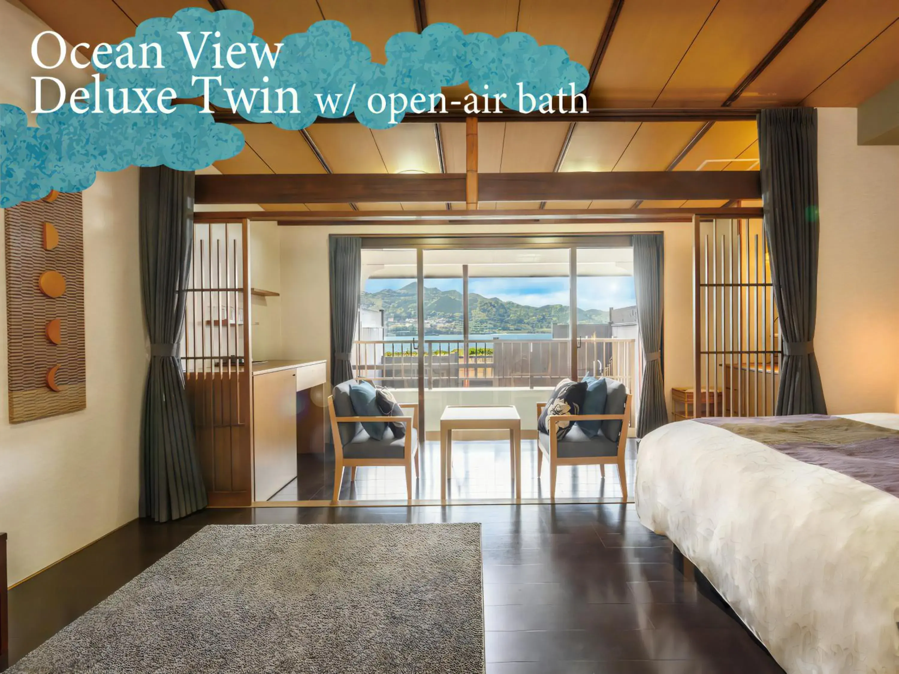 Deluxe Twin (Ocean View)(With open-air bath)(Nonsmoking) - single occupancy in KAMENOI HOTEL Nachi Katsuura Deluxe Twin (Ocean View)(With open-air bath)(Nonsmoking) - single occupancy in KAMENOI HOTEL Nachi Katsuura
