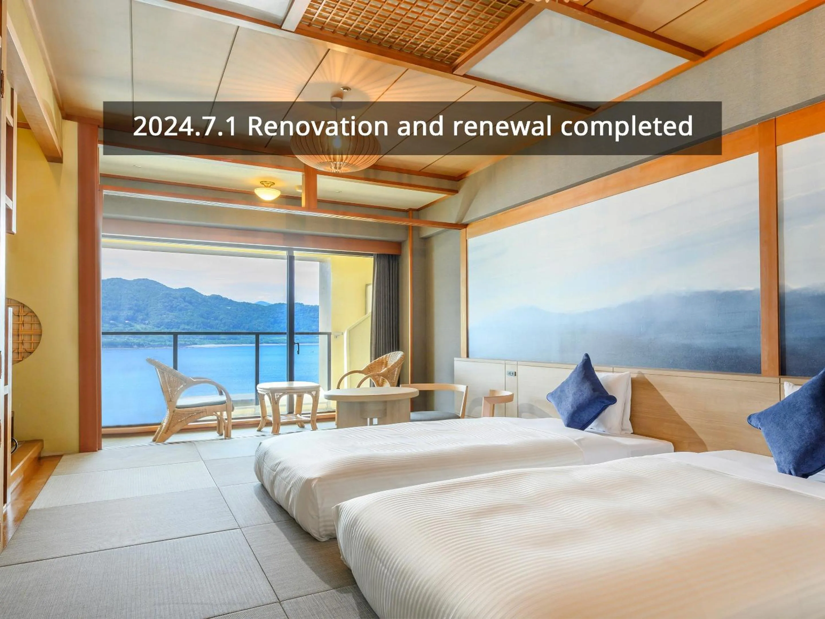 Bed in KAMENOI HOTEL Nachi Katsuura