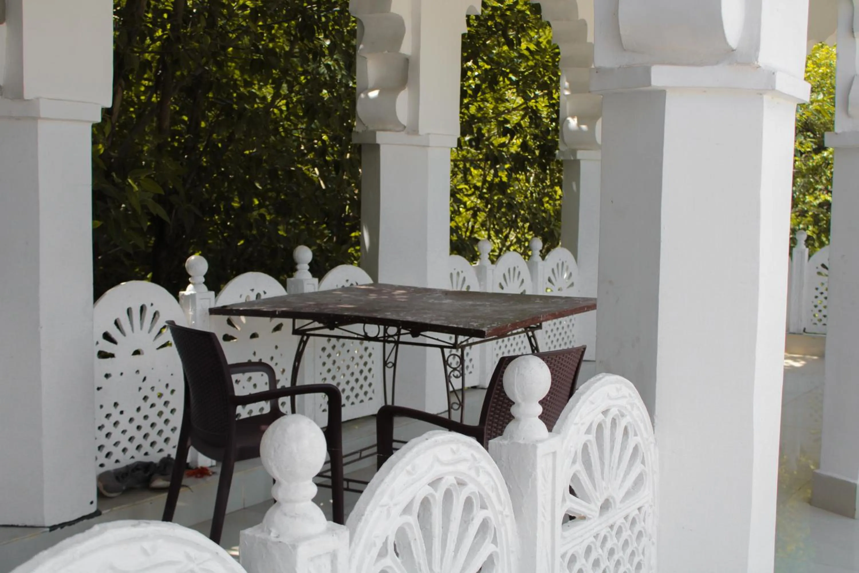 Patio in Panna Tiger Resort- Riverside Property