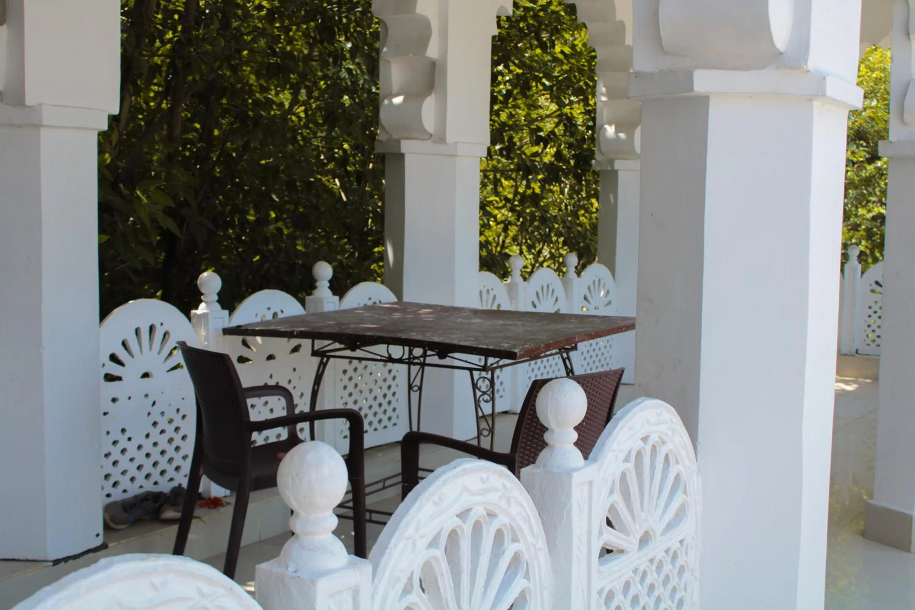 Patio in Panna Tiger Resort- Riverside Property