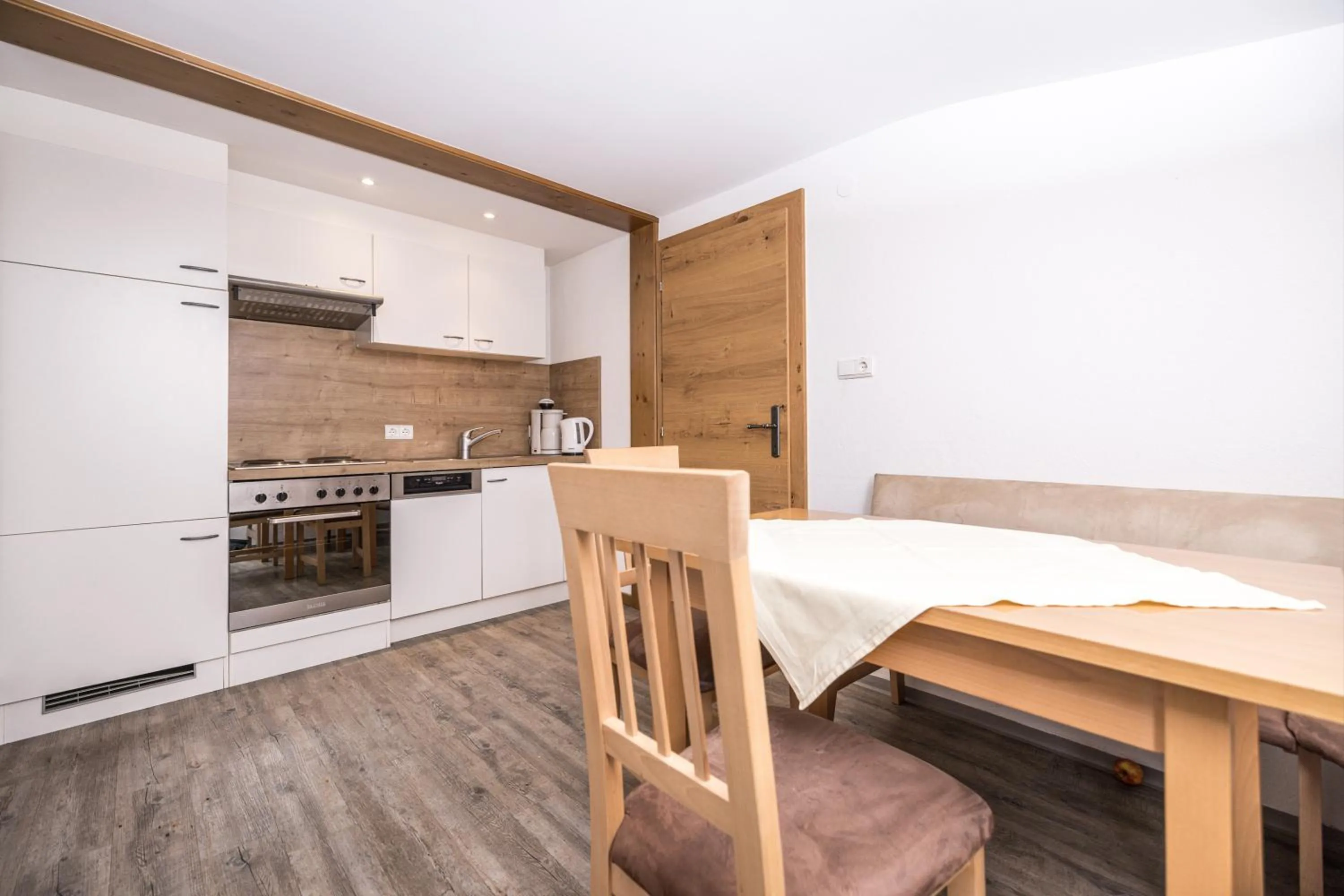 Kitchen or kitchenette in Appartements Schrambacherhof