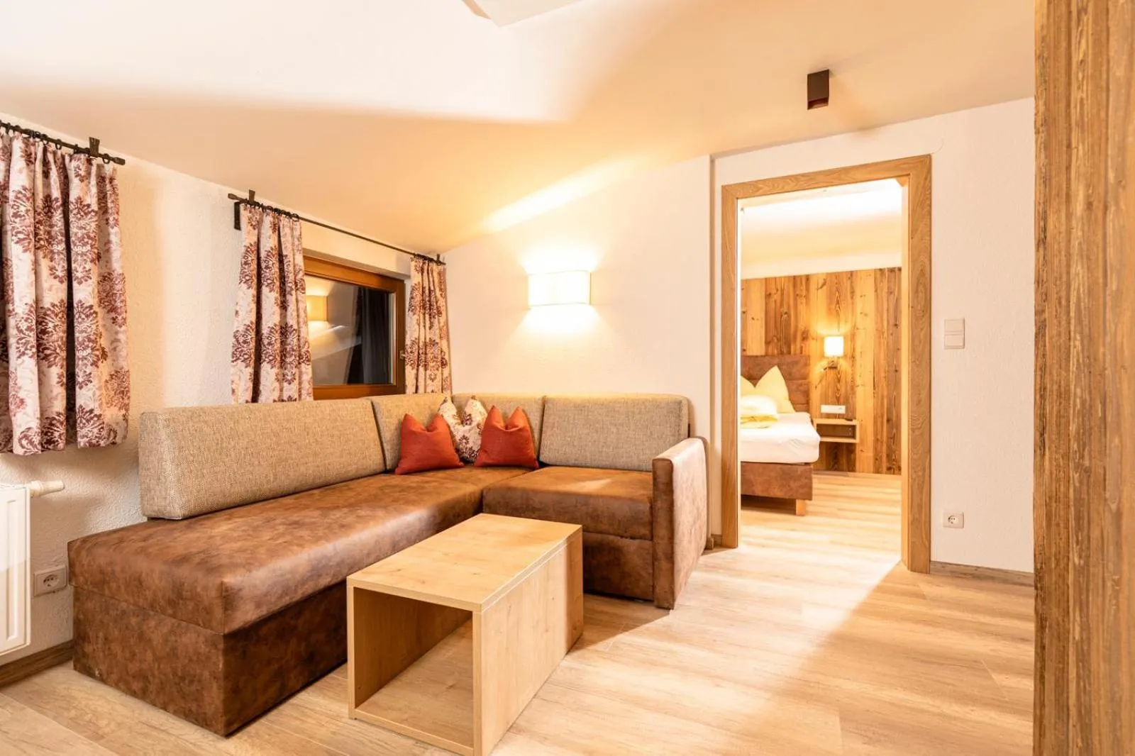 Living room, Bed in Appartements Schrambacherhof