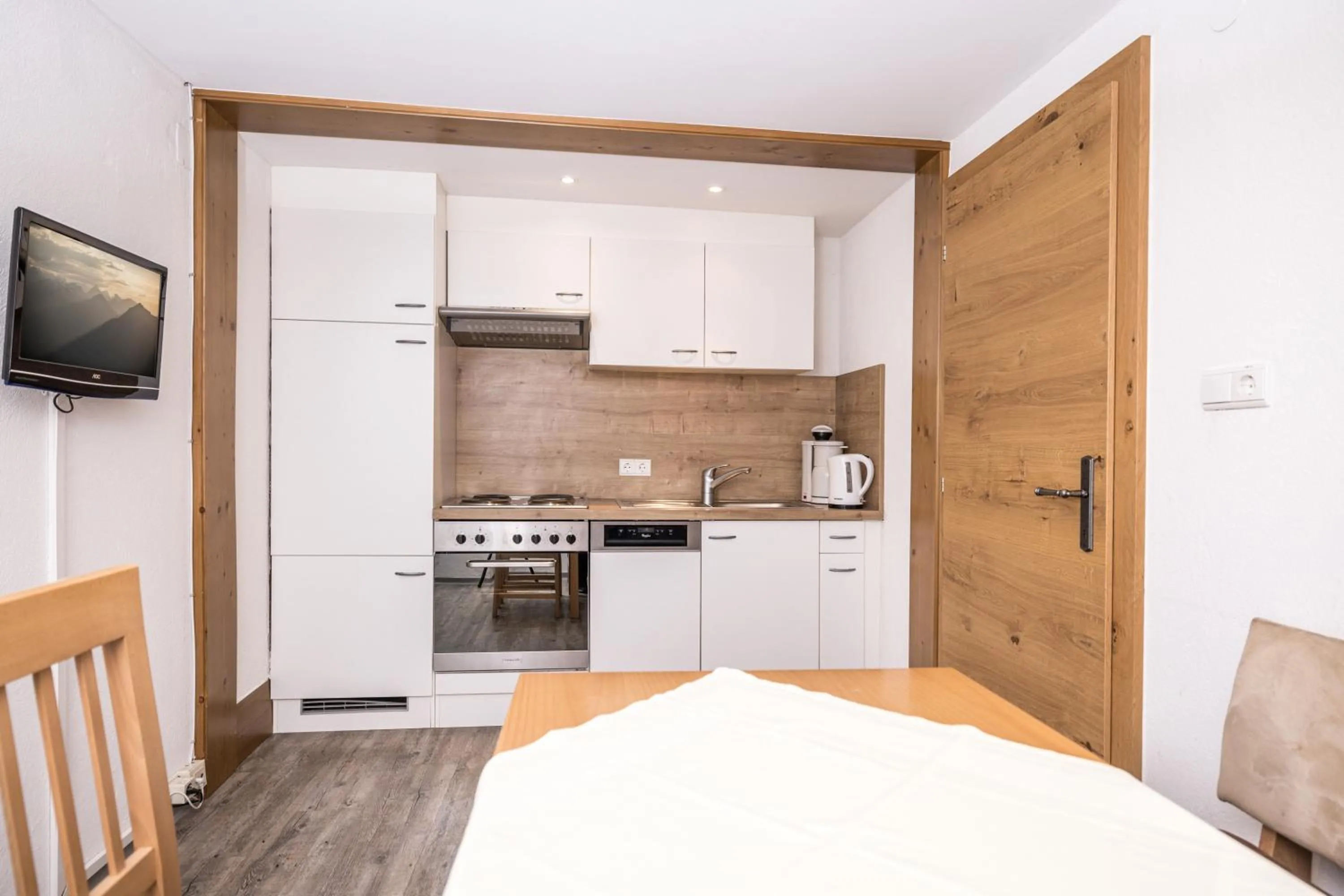 Kitchen or kitchenette, Bed in Appartements Schrambacherhof