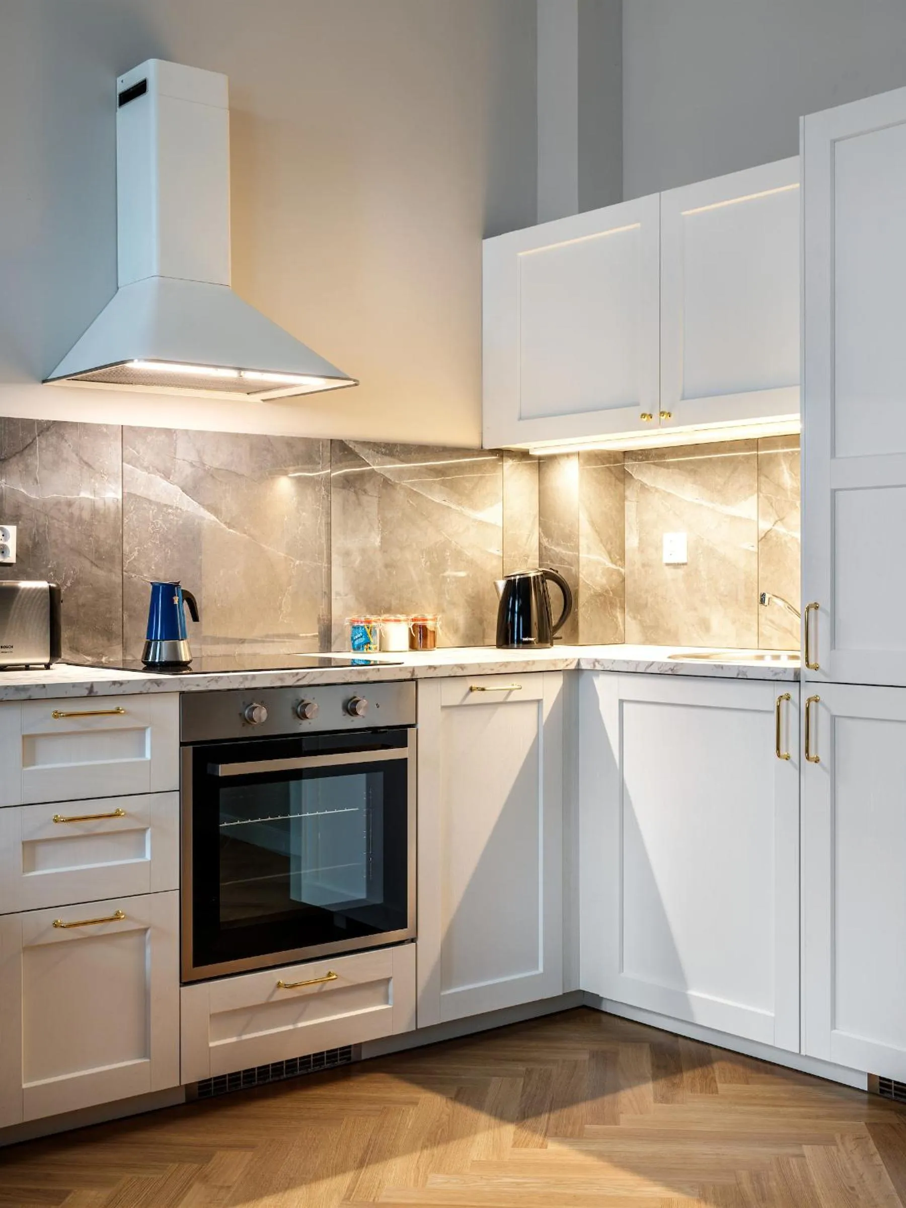 Kitchen or kitchenette in Tyzenhauz Suites Topolowa