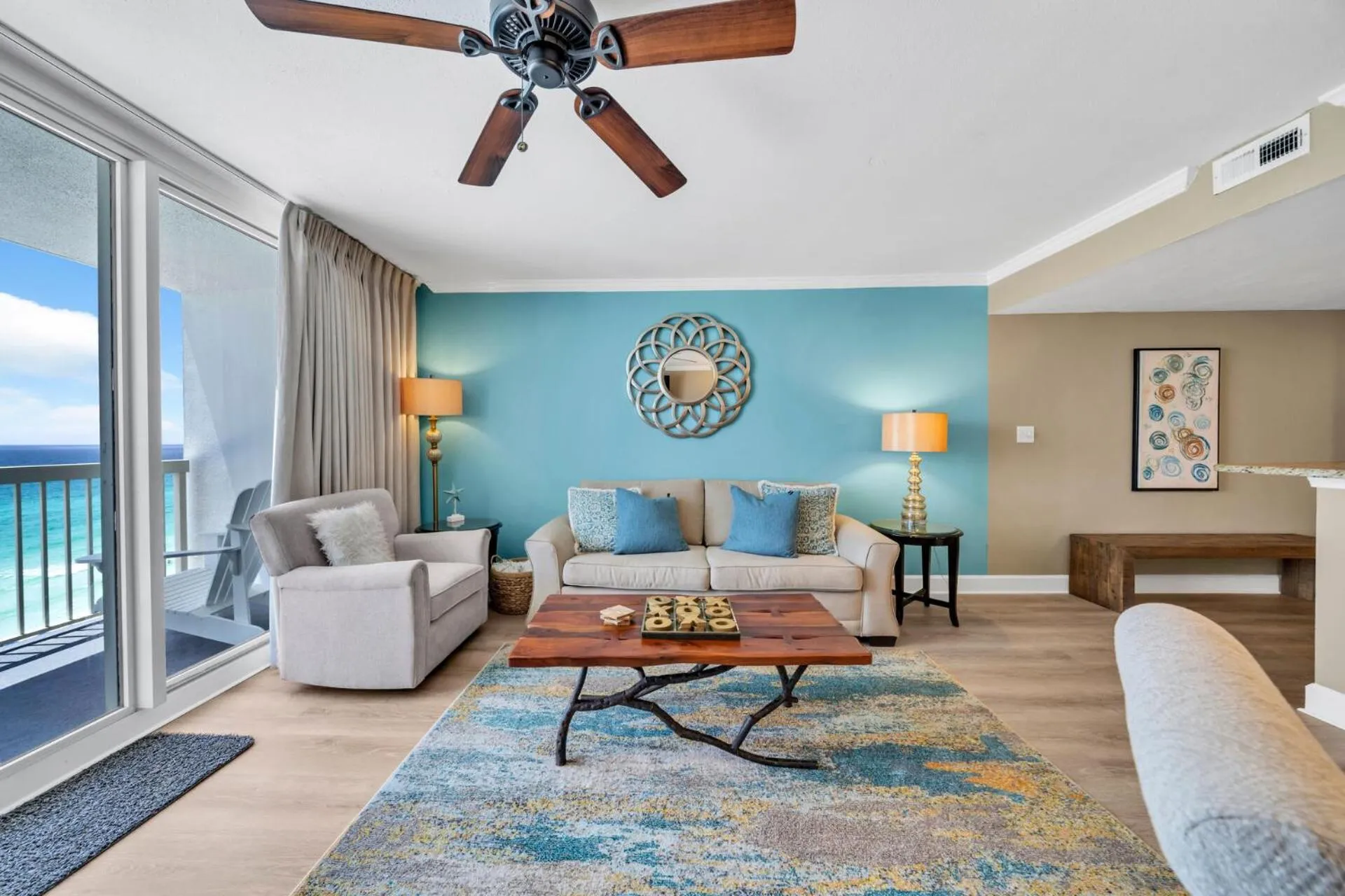 Living room, Seating Area in Pelican Beach Resort by Colasan