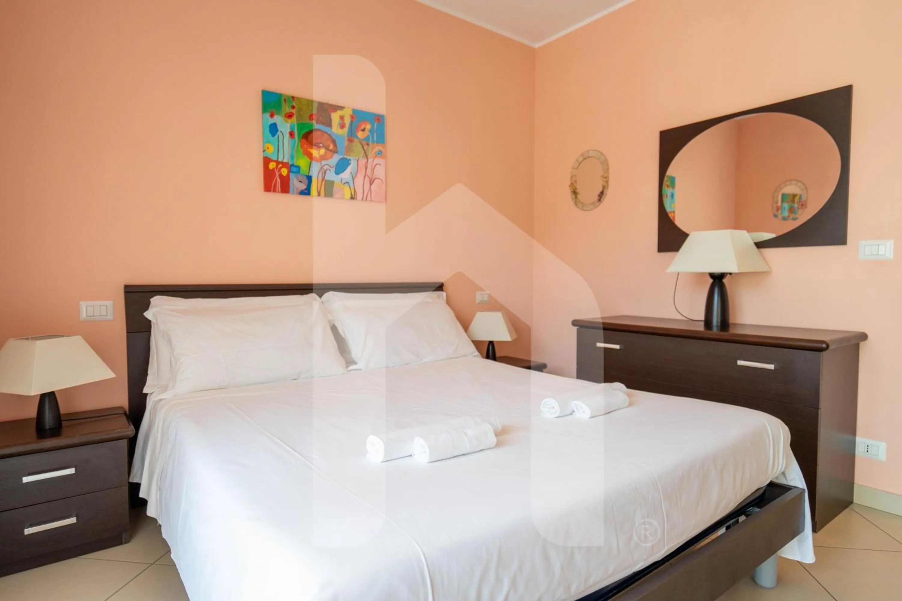 Bedroom, Bed in Homiday - Residence Mykonos