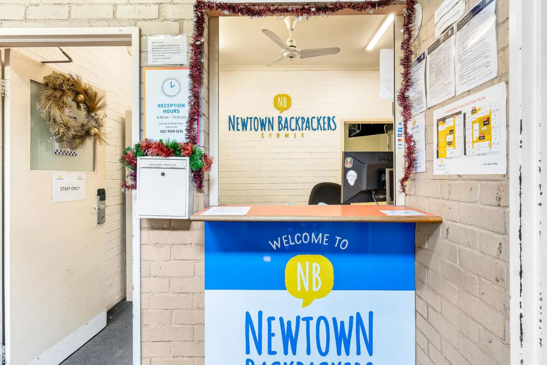 Lobby or reception in Newtown Backpackers