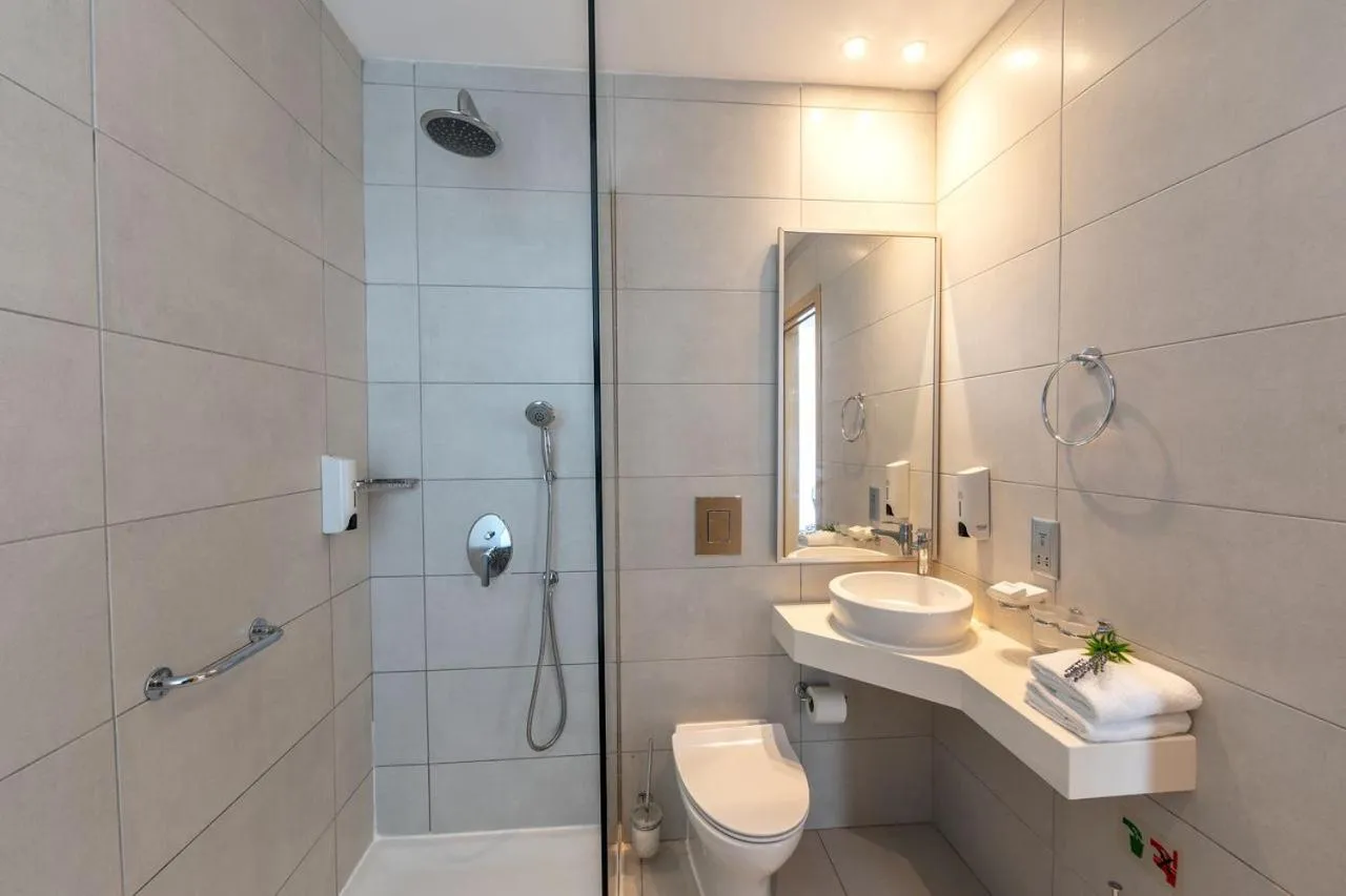 Bathroom in Vrissaki Beach Hotel