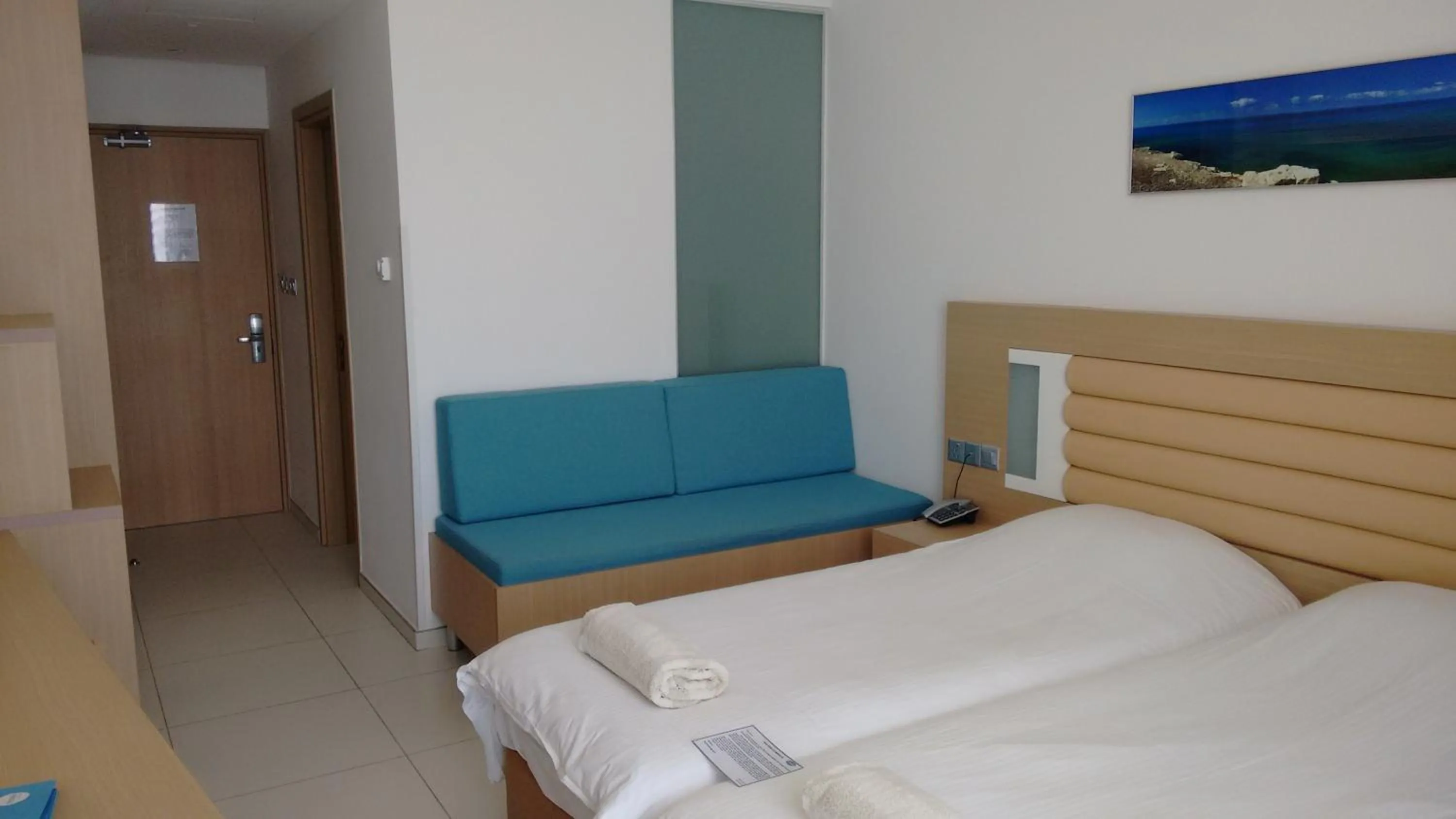 Bed in Vrissaki Beach Hotel