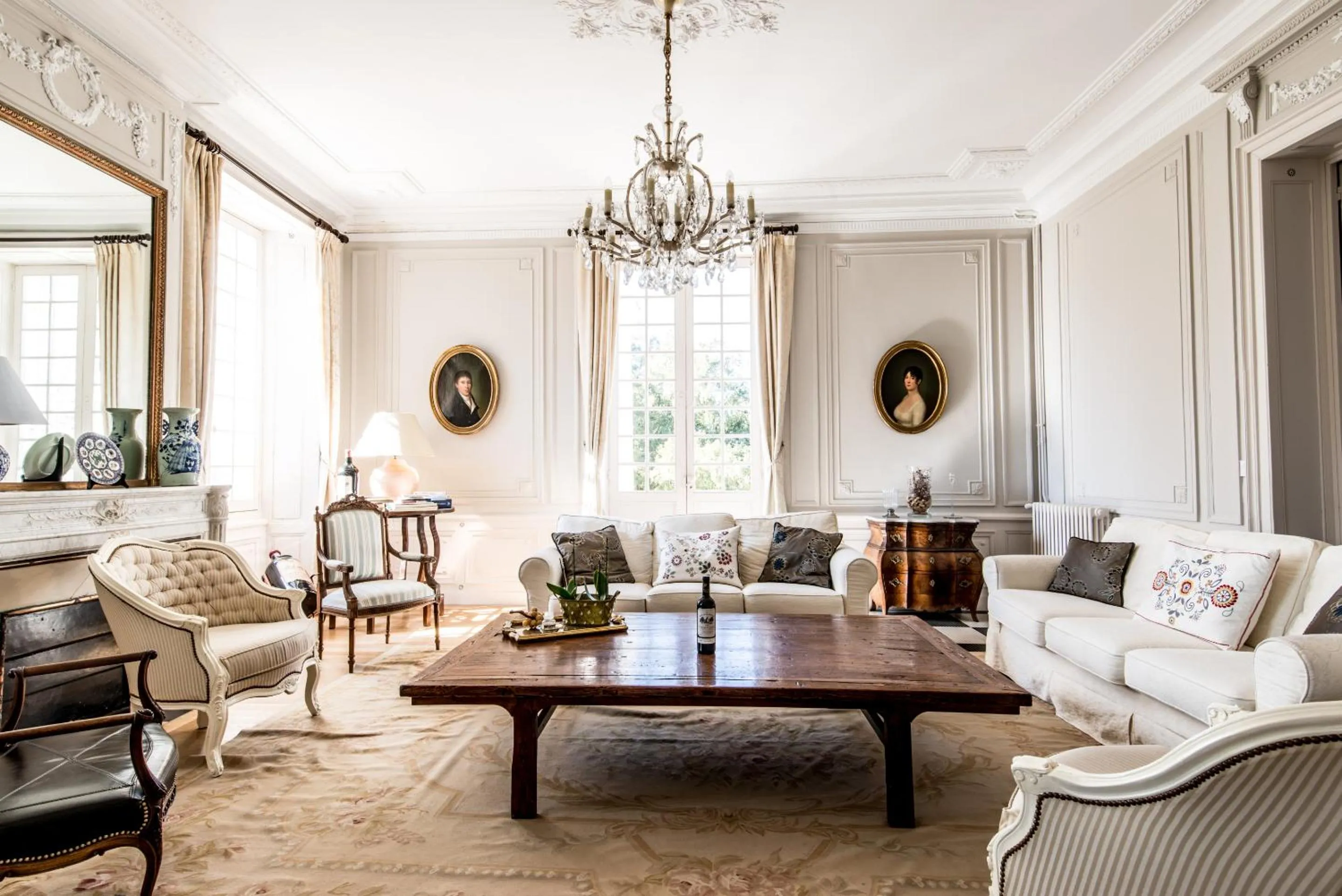 Living room in Gîte Château de Seguin