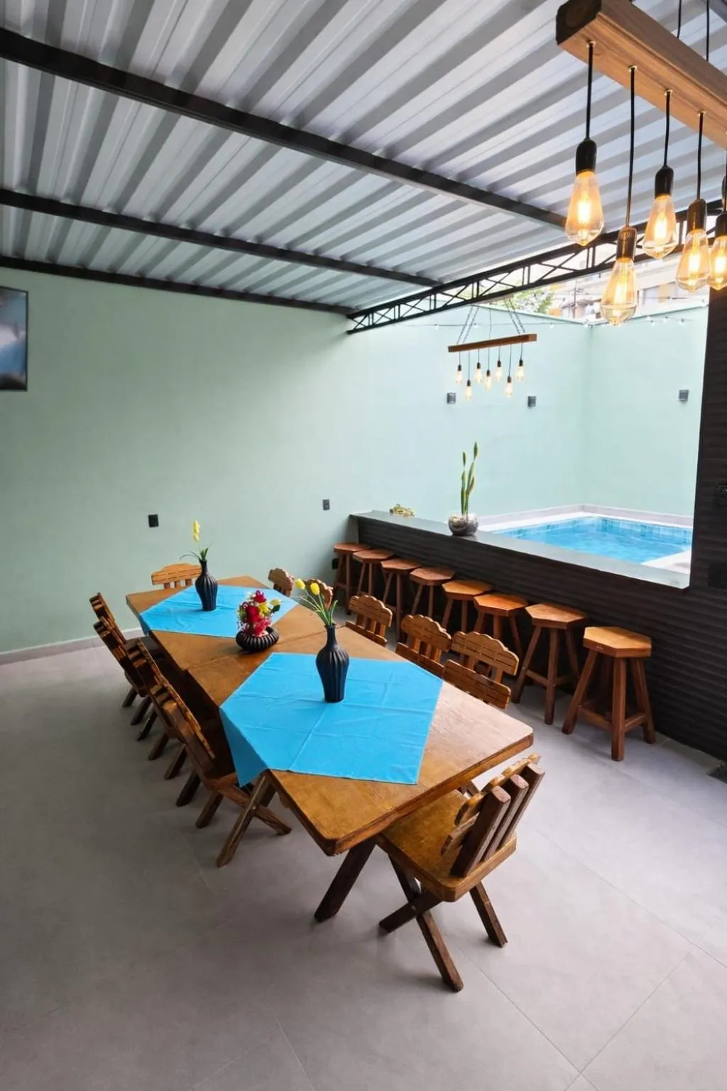 Pool view in CASA HOTEL PIRACICABA