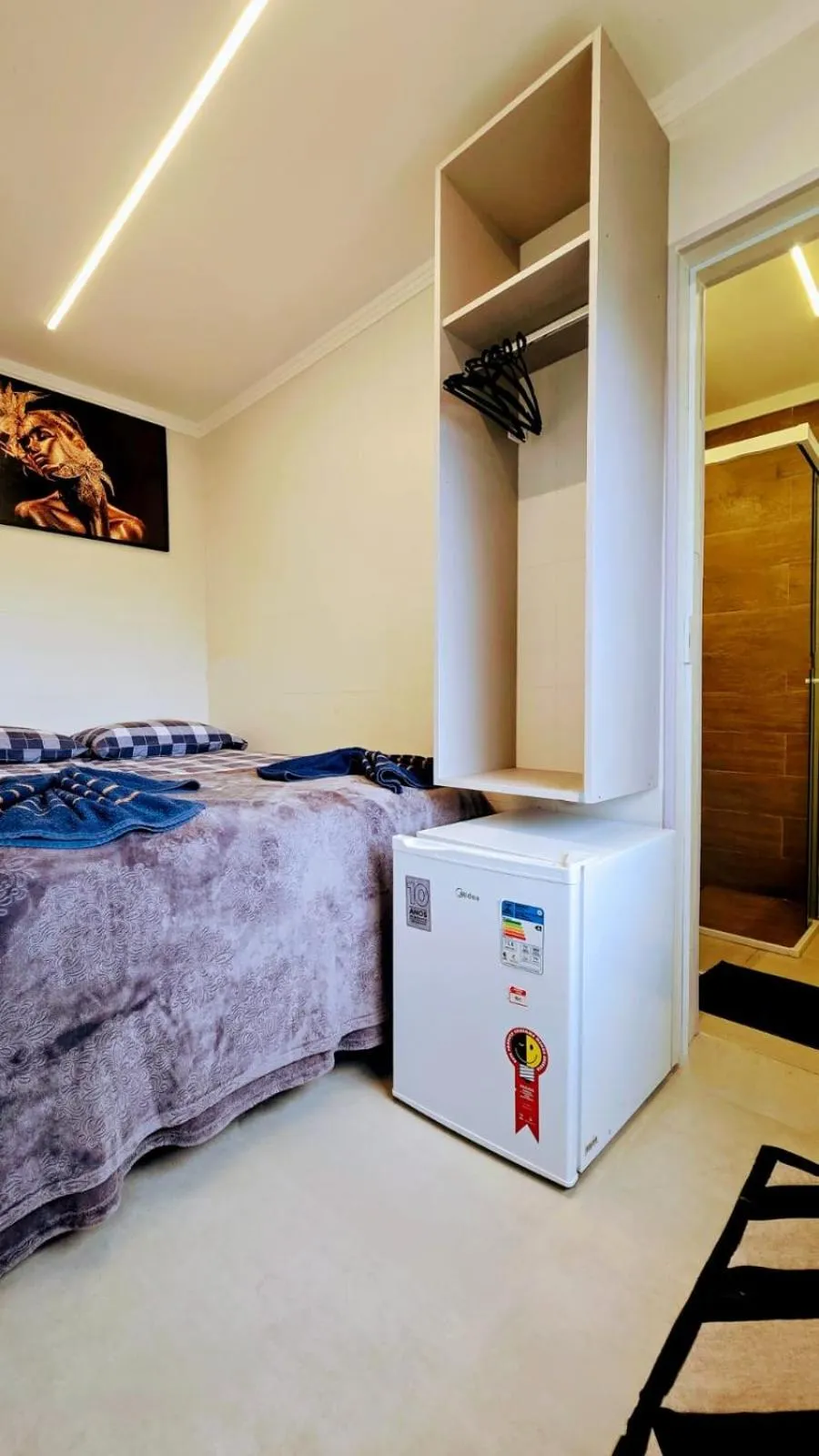 Bed in CASA HOTEL PIRACICABA