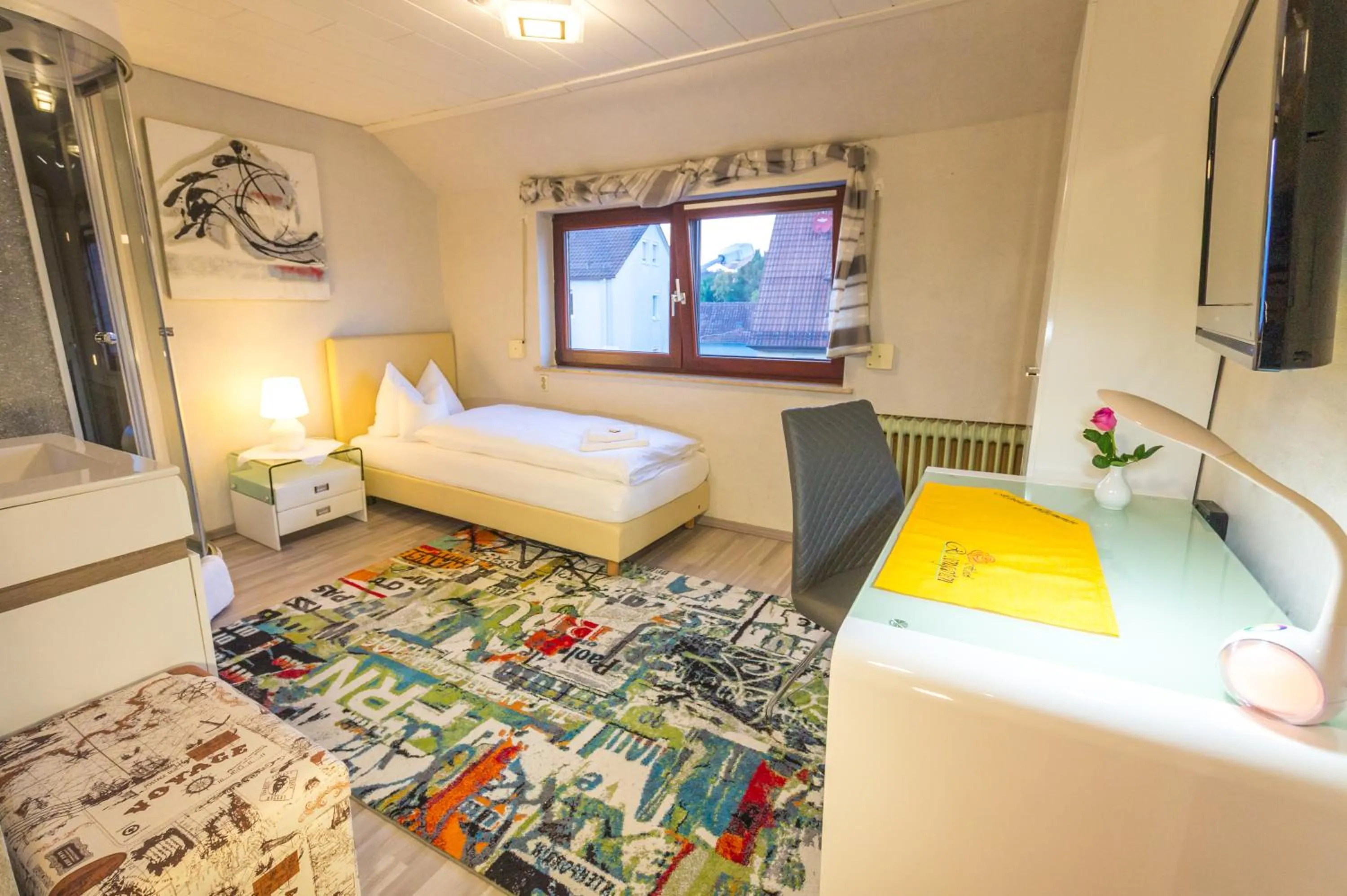 Bed in Hotel Rosengarten