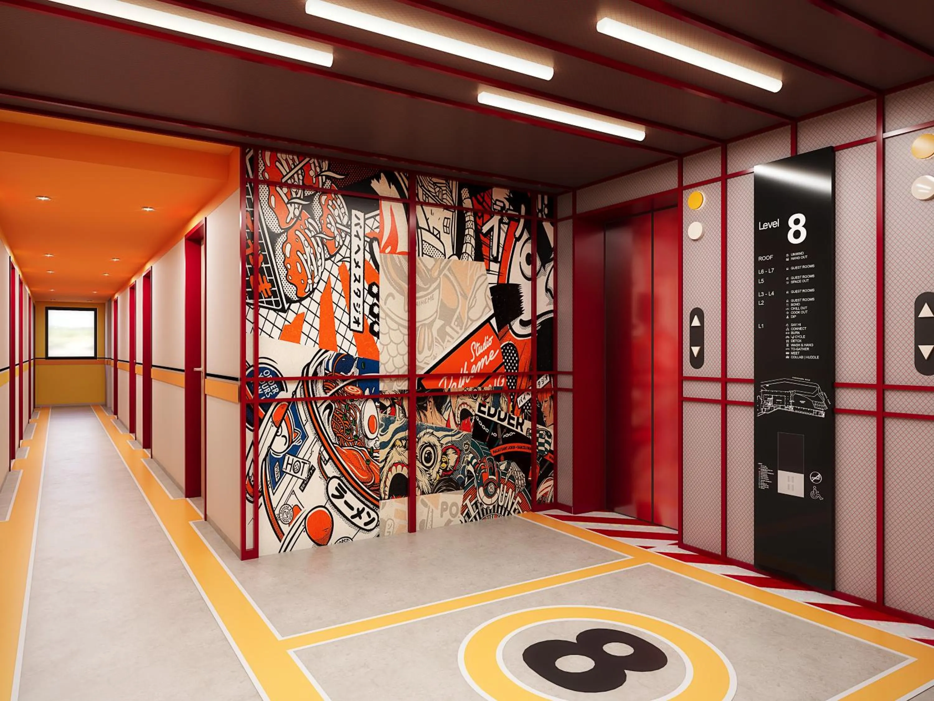 elevator in lyf Ginza Tokyo