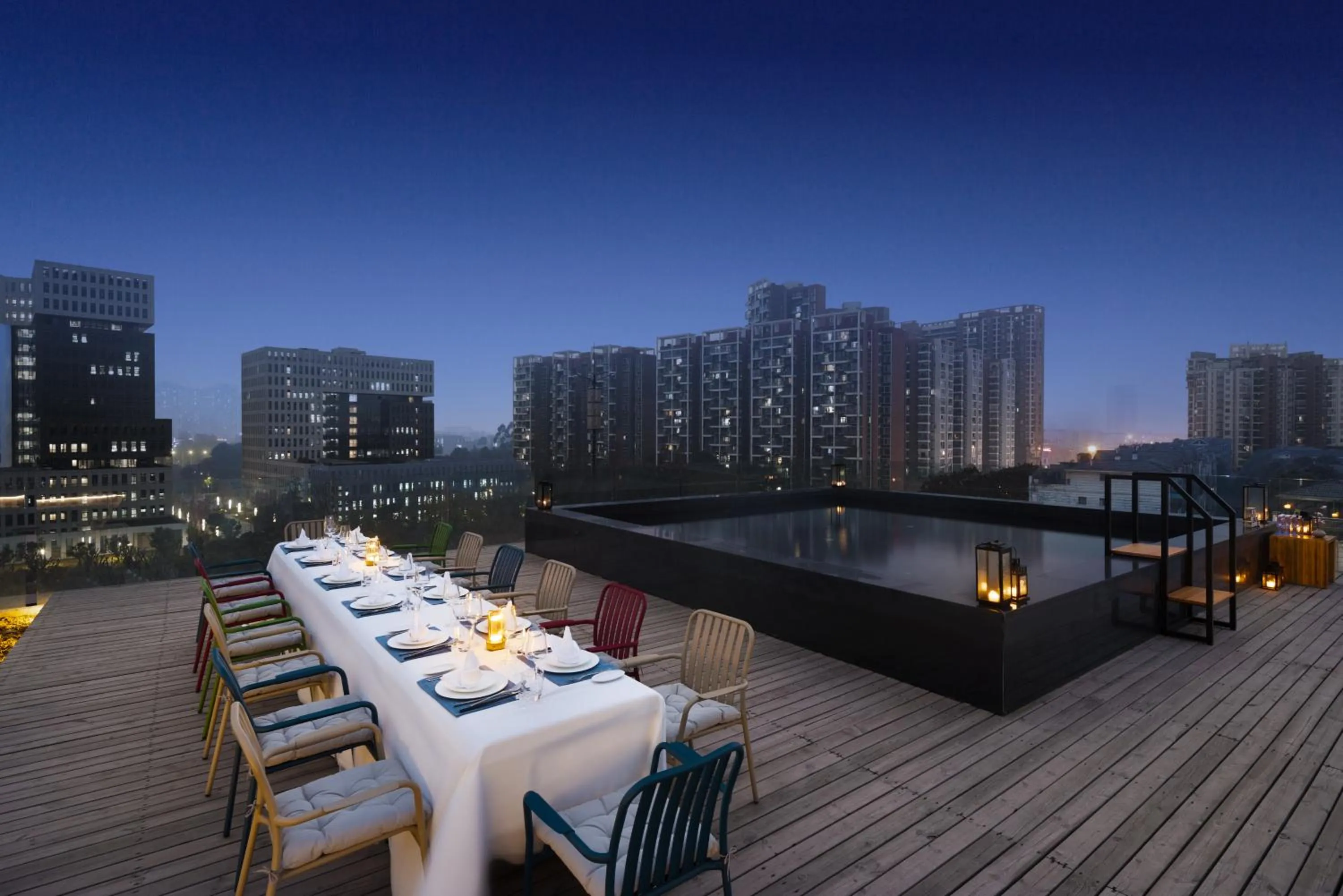 Swimming pool in Chengdu Chengshe Hotel - Wenjiang University Town Southwest Caida Branch