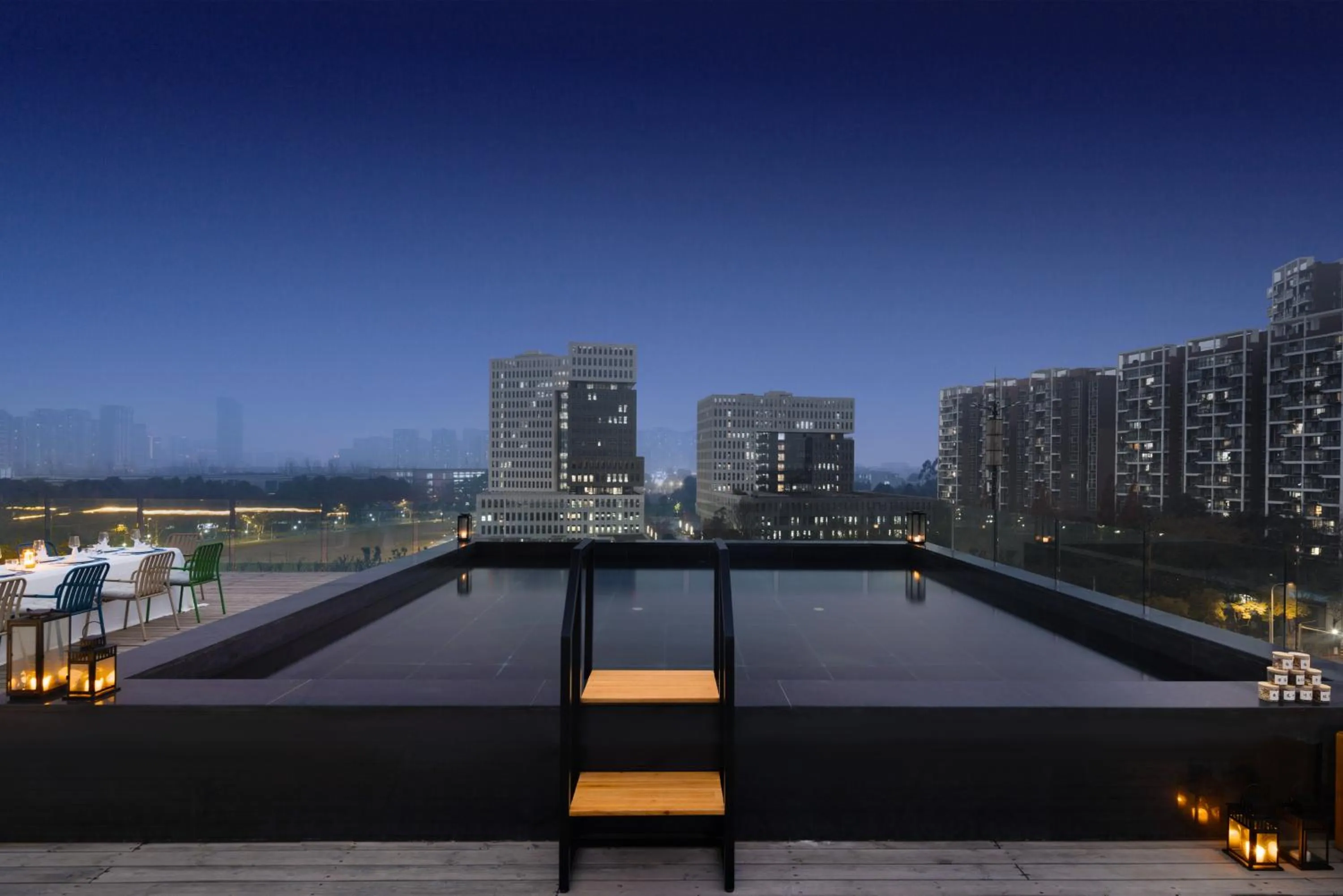 Swimming pool in Chengdu Chengshe Hotel - Wenjiang University Town Southwest Caida Branch