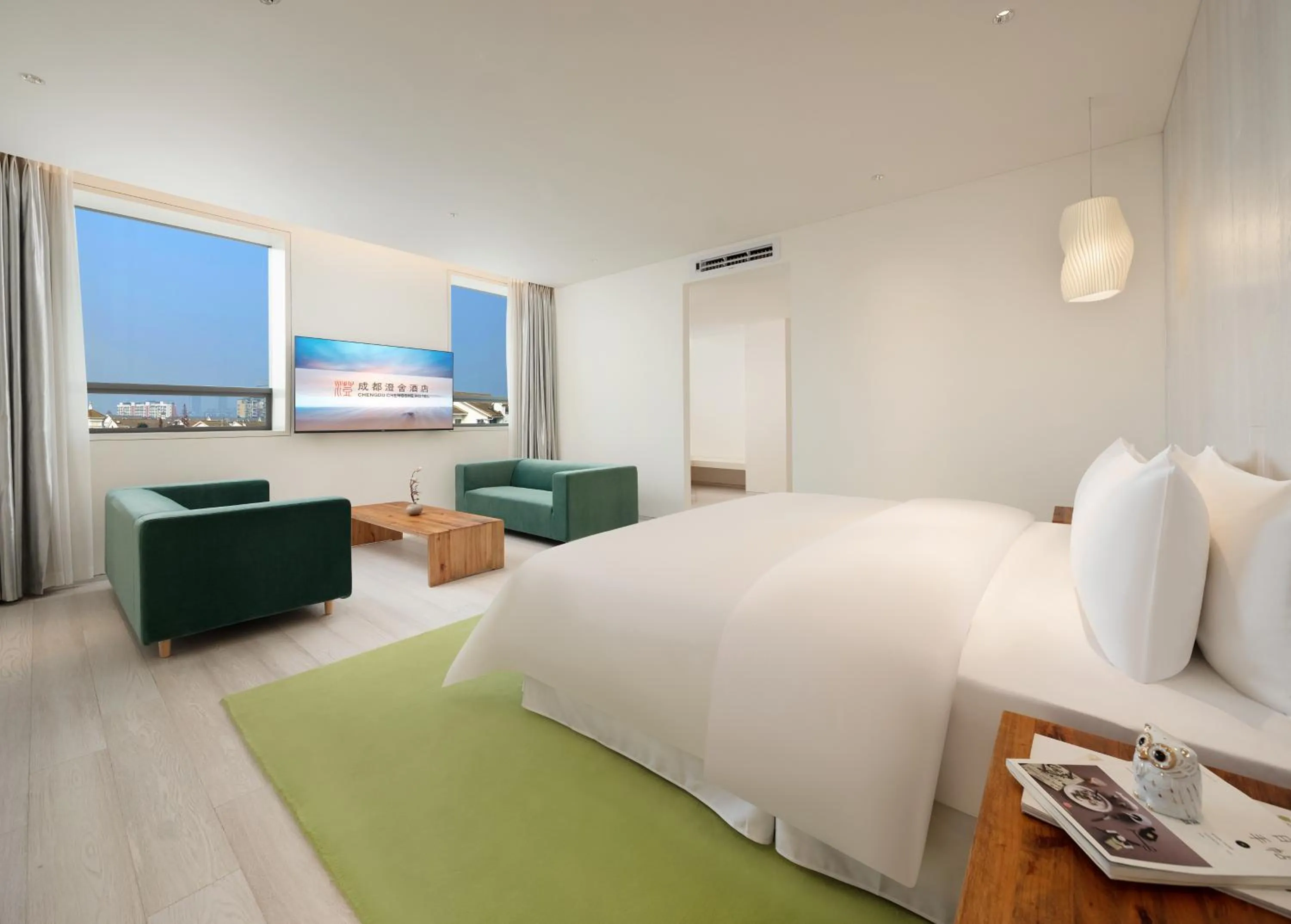 Bed in Chengdu Chengshe Hotel - Wenjiang University Town Southwest Caida Branch