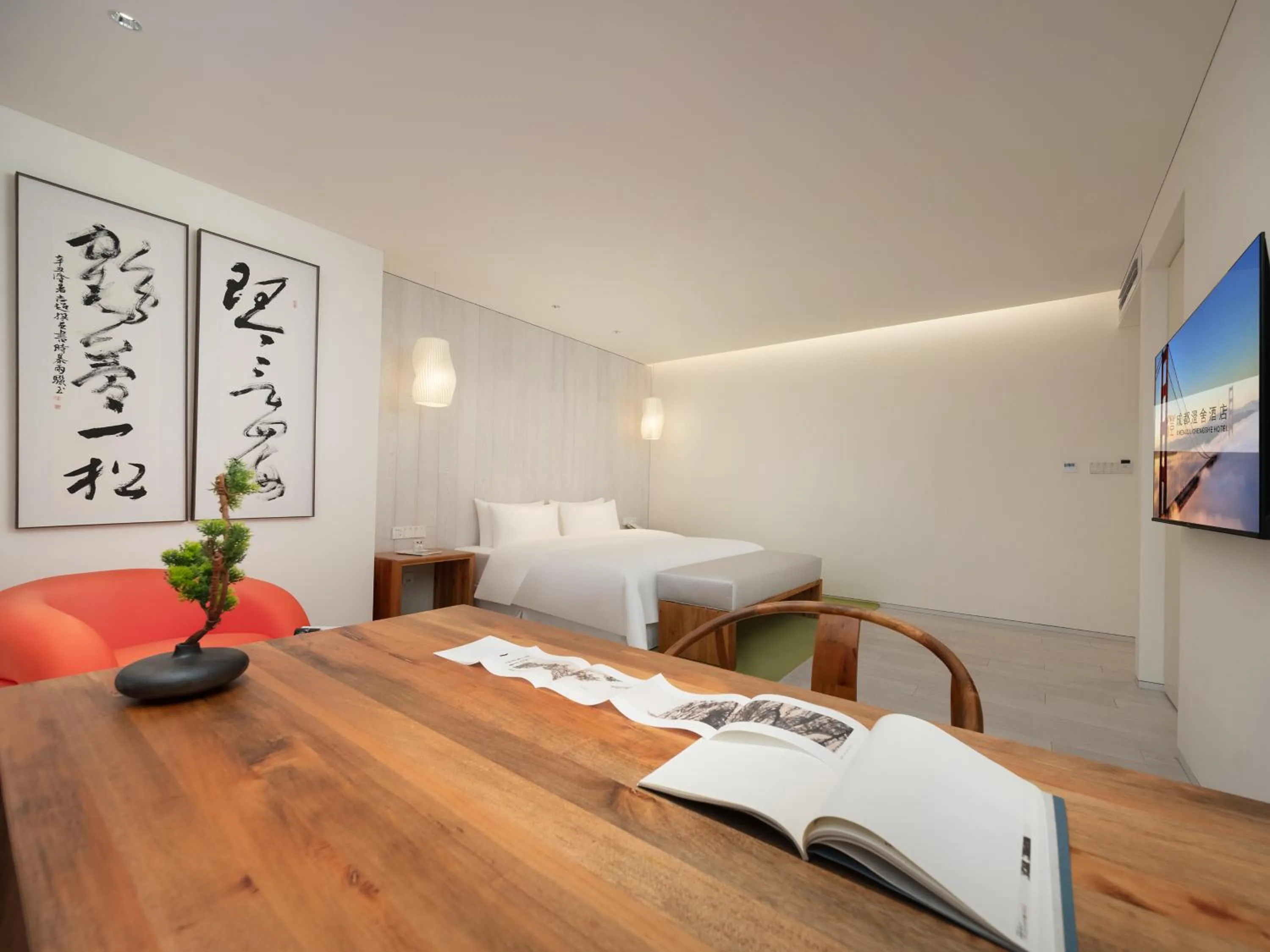 Bed in Chengdu Chengshe Hotel - Wenjiang University Town Southwest Caida Branch