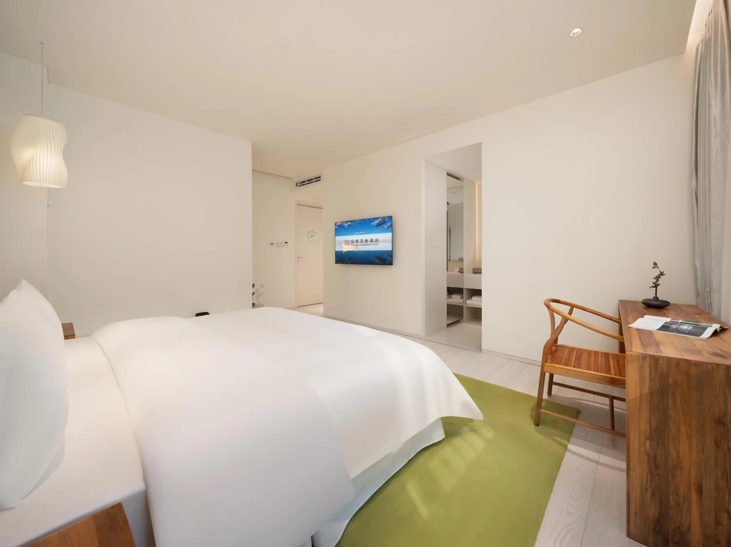 Bed in Chengdu Chengshe Hotel - Wenjiang University Town Southwest Caida Branch