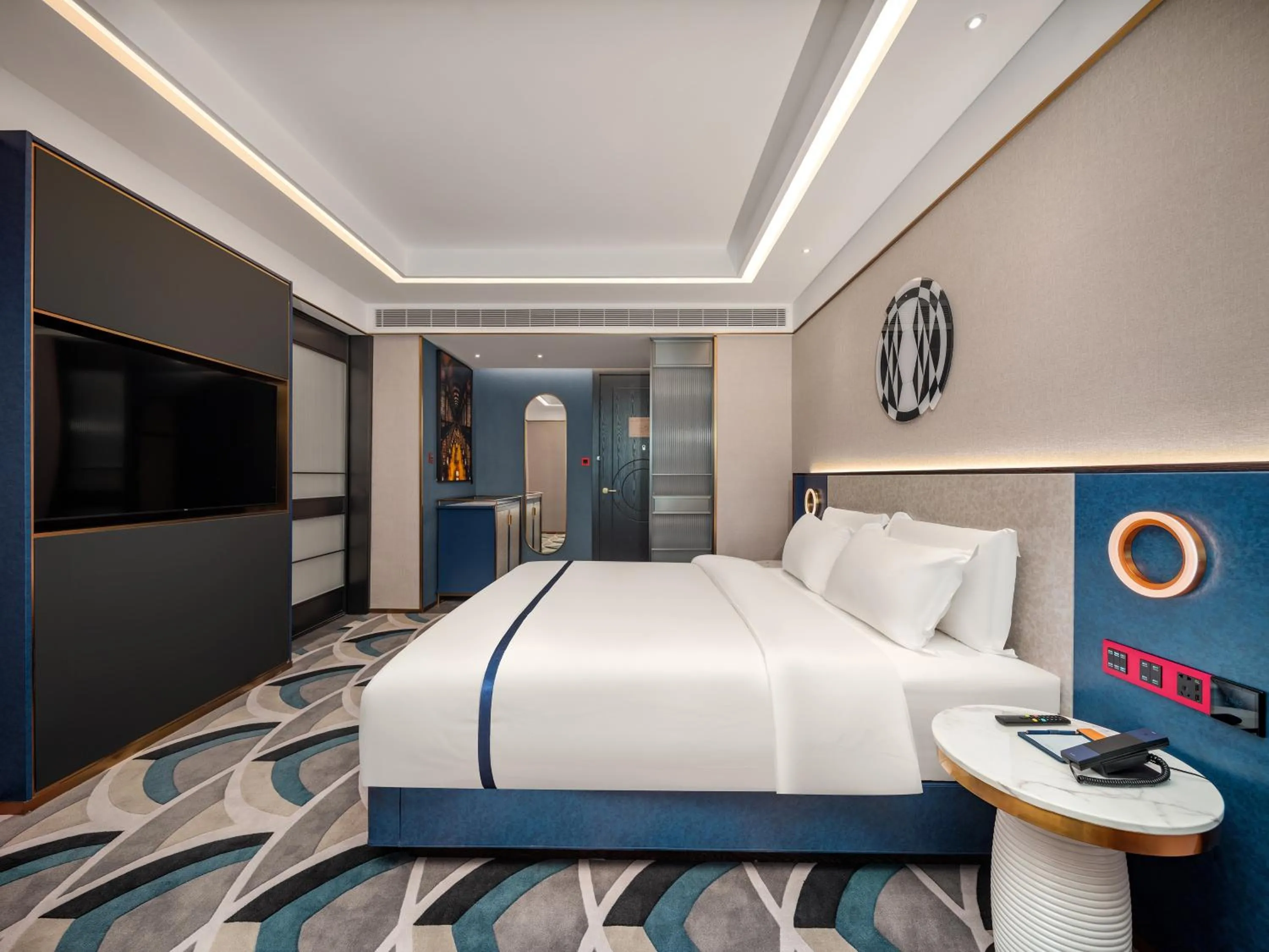 Bed in 西安钟楼枫渡酒店永兴坊地铁站店