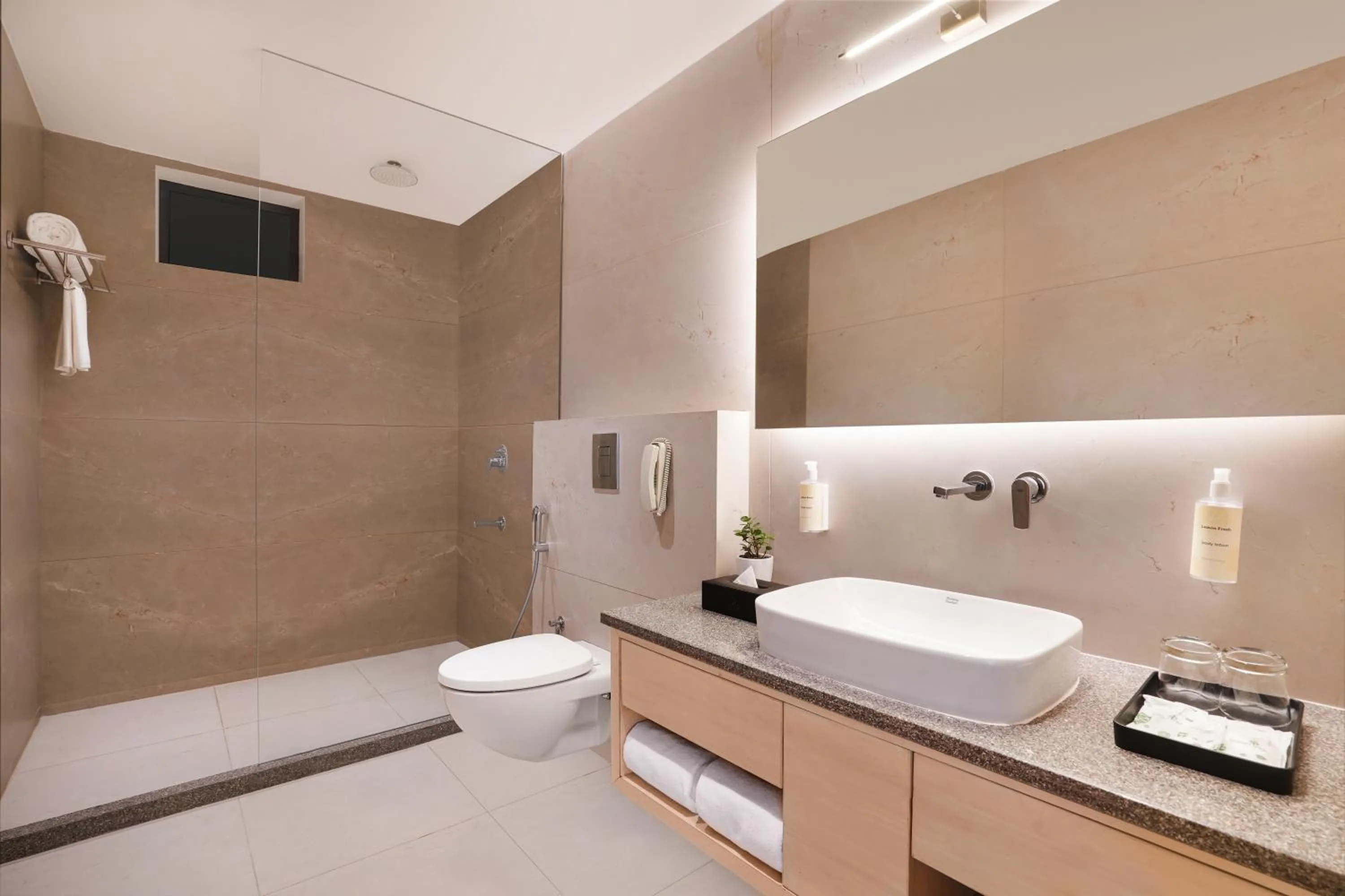 Bathroom in Lemon Tree Hotel, Haridwar