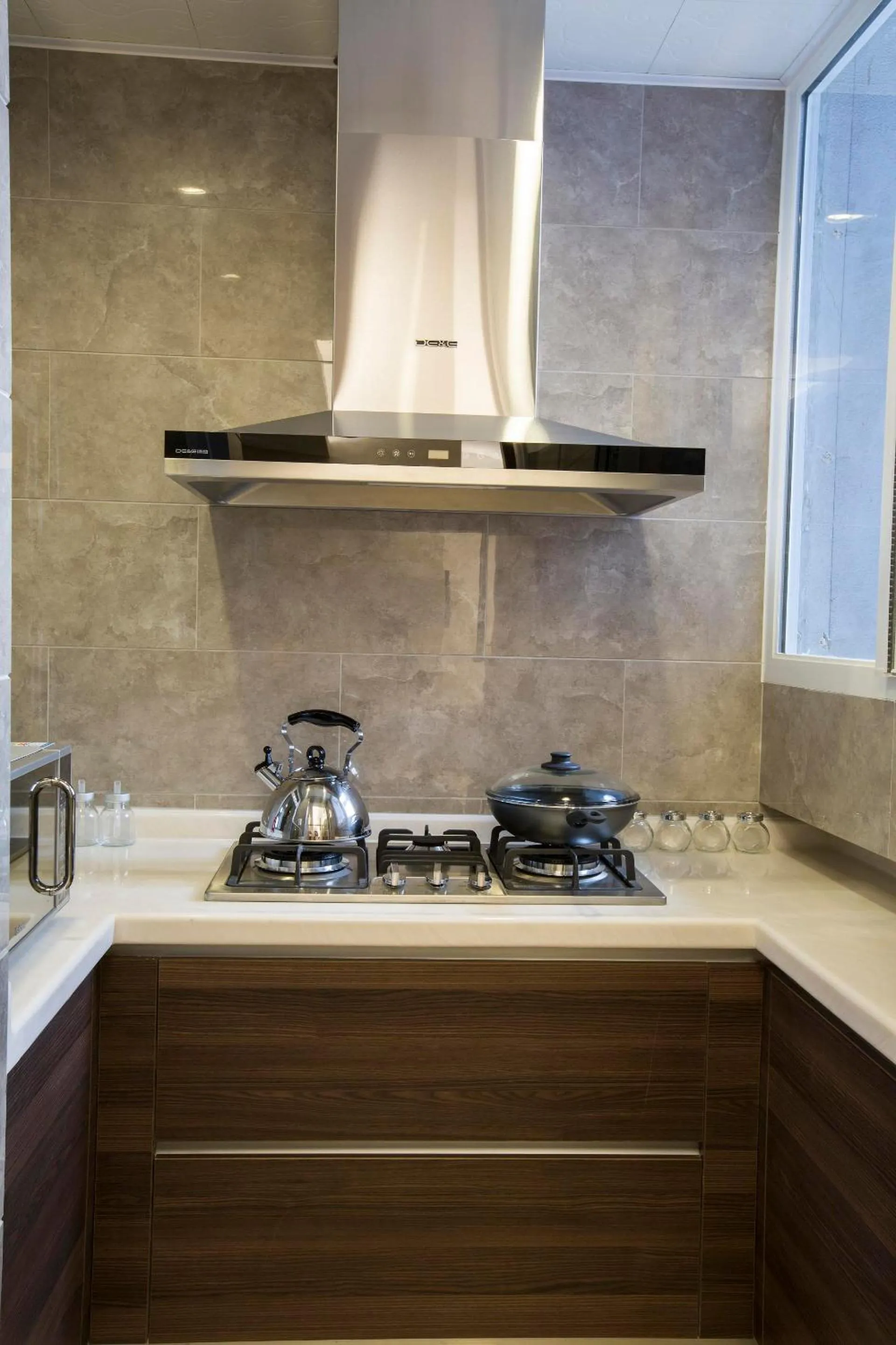 Kitchen or kitchenette in Guangyao Service Apartment Beijing Ritan