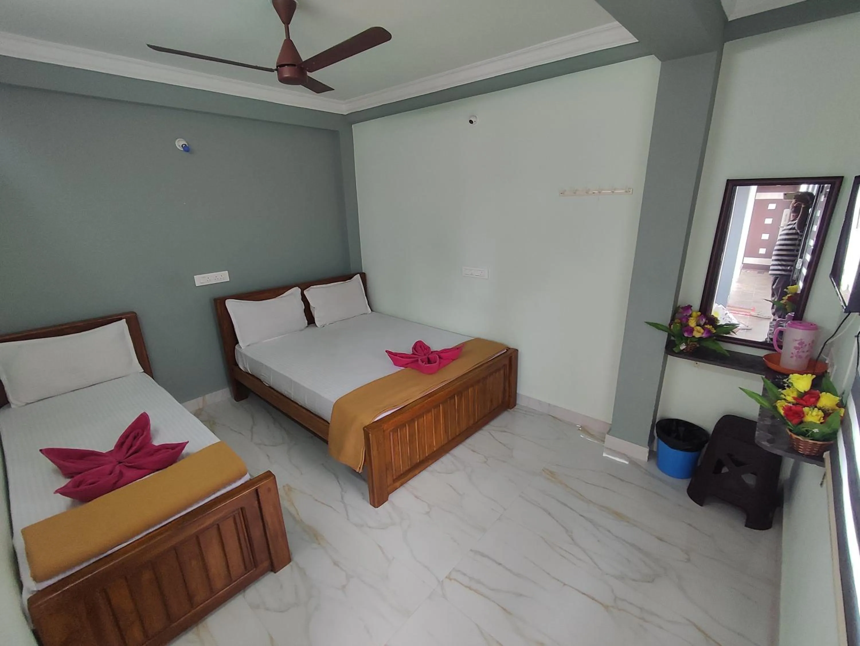 Bed in Sri Aksha Residency