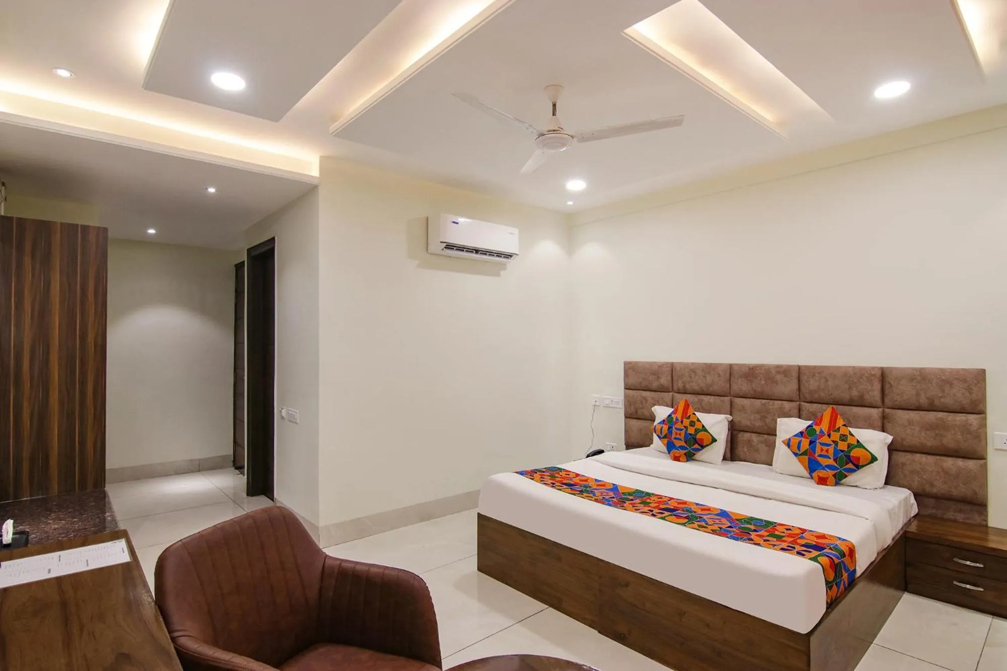 Bed in FabHotel Prism Grand - Nr Zirakpur Bus Stand'