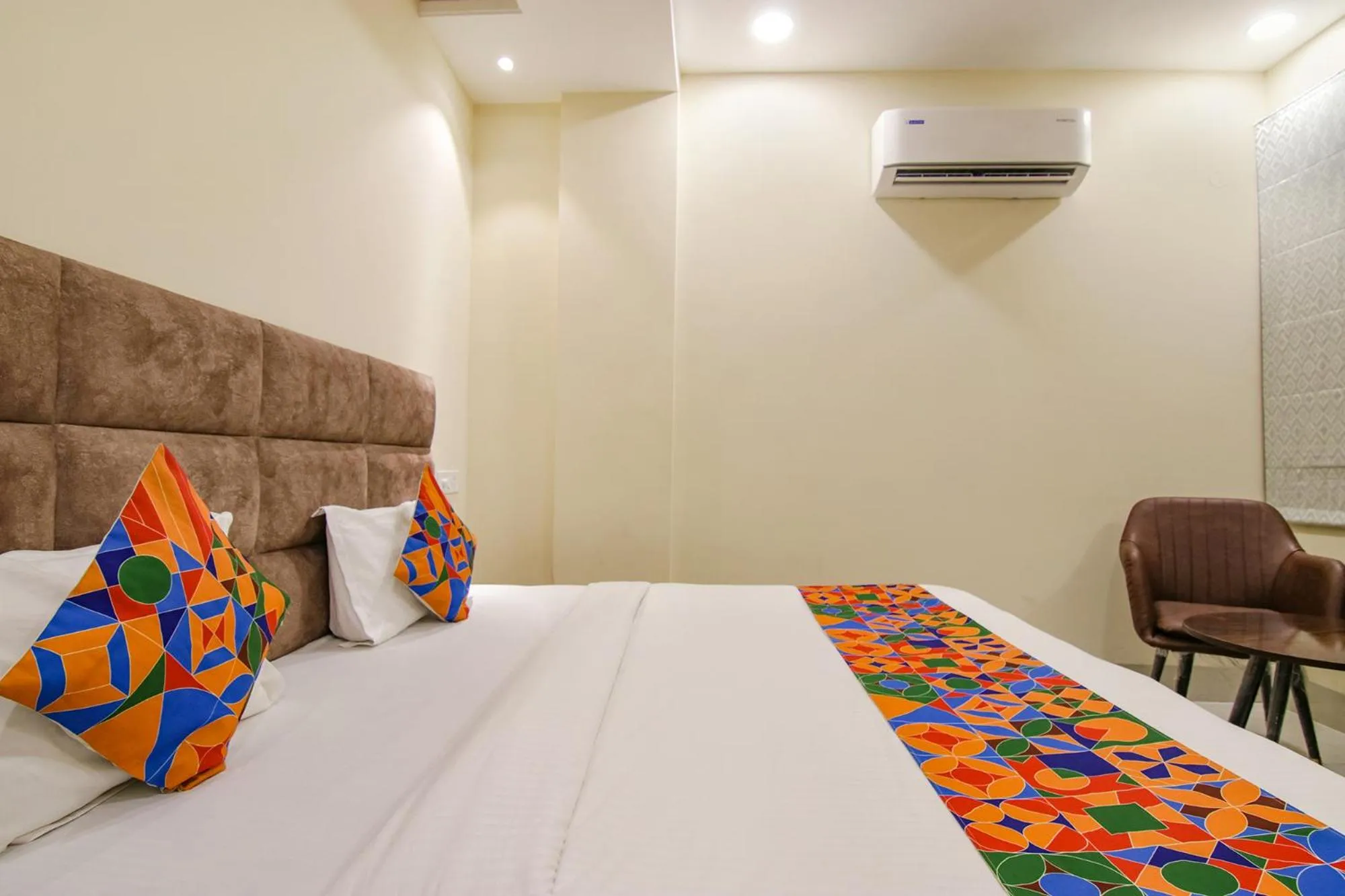 Bed in FabHotel Prism Grand - Nr Zirakpur Bus Stand'