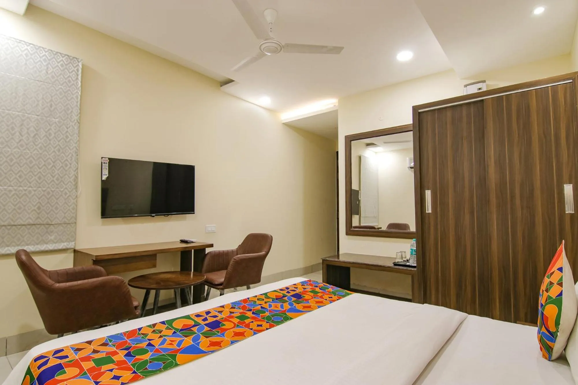 Bed in FabHotel Prism Grand - Nr Zirakpur Bus Stand'