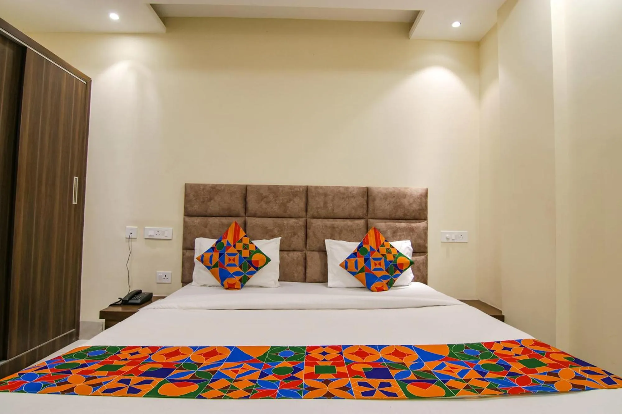 Bed in FabHotel Prism Grand - Nr Zirakpur Bus Stand'