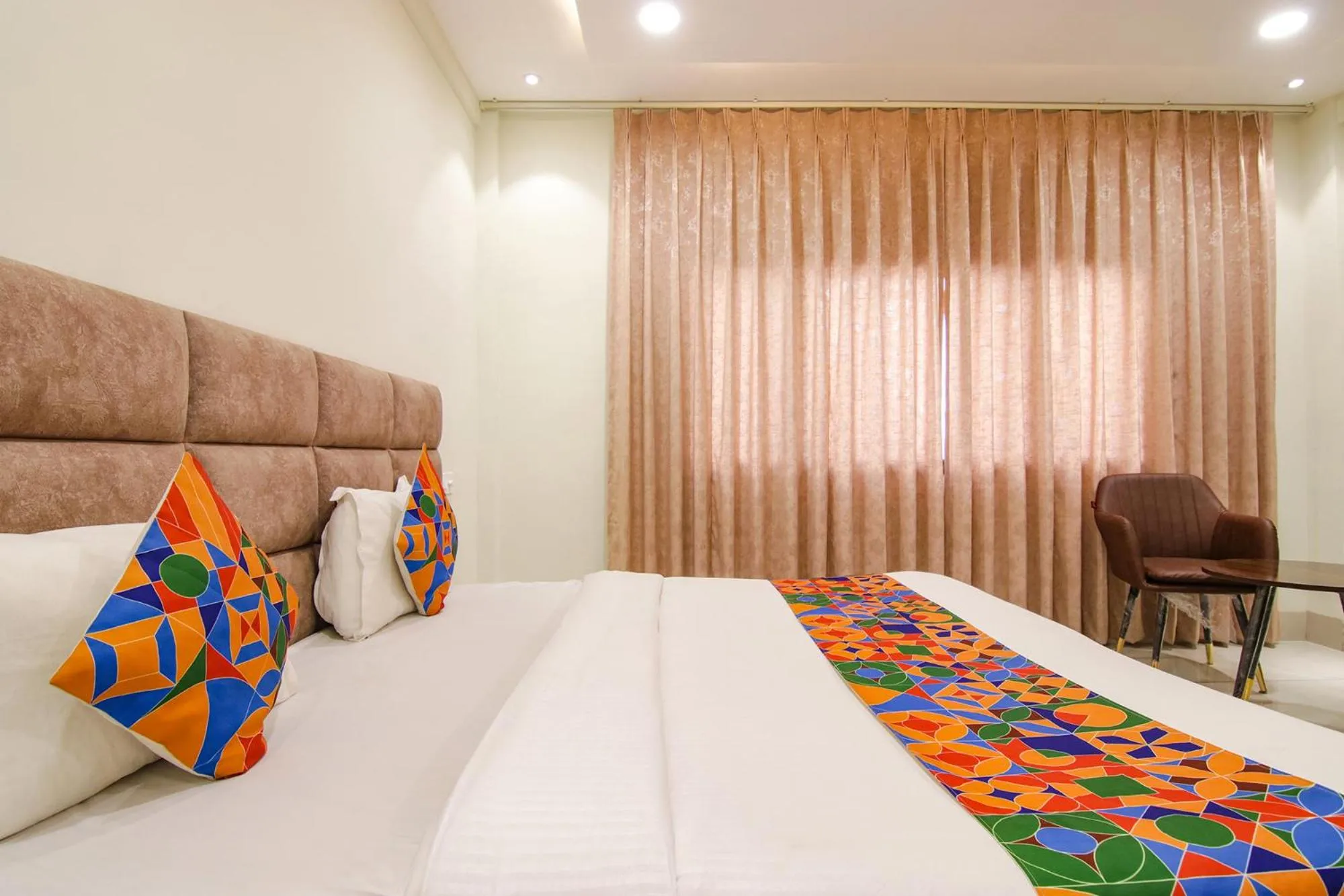 Bed in FabHotel Prism Grand - Nr Zirakpur Bus Stand'