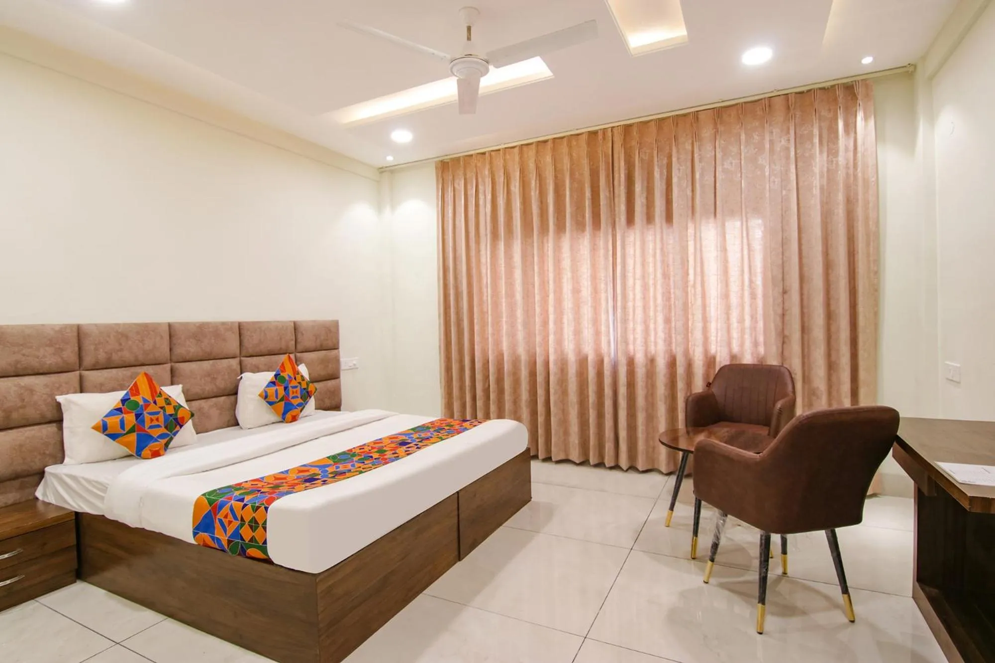 Bed in FabHotel Prism Grand - Nr Zirakpur Bus Stand'