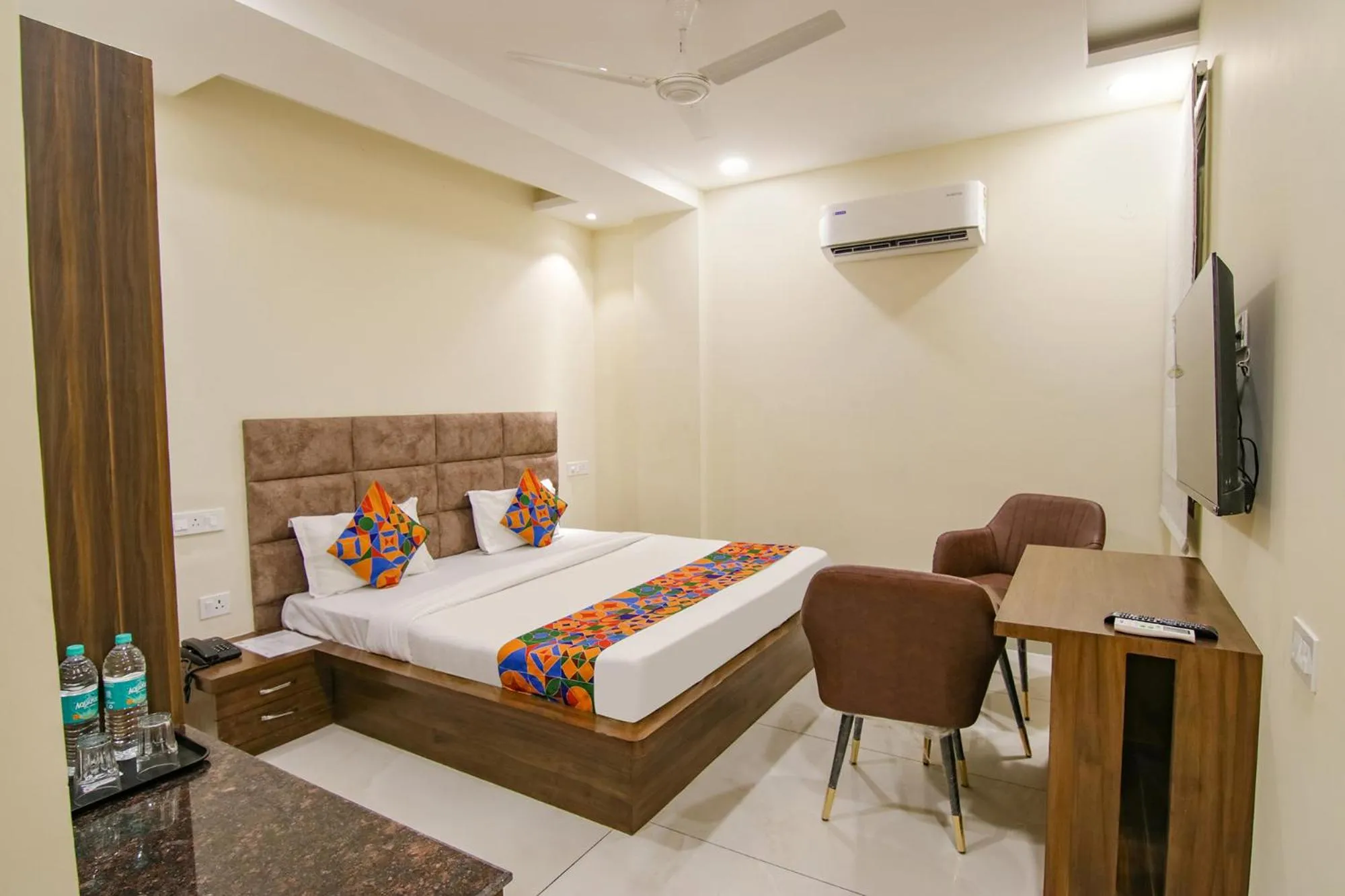 Bed in FabHotel Prism Grand - Nr Zirakpur Bus Stand'