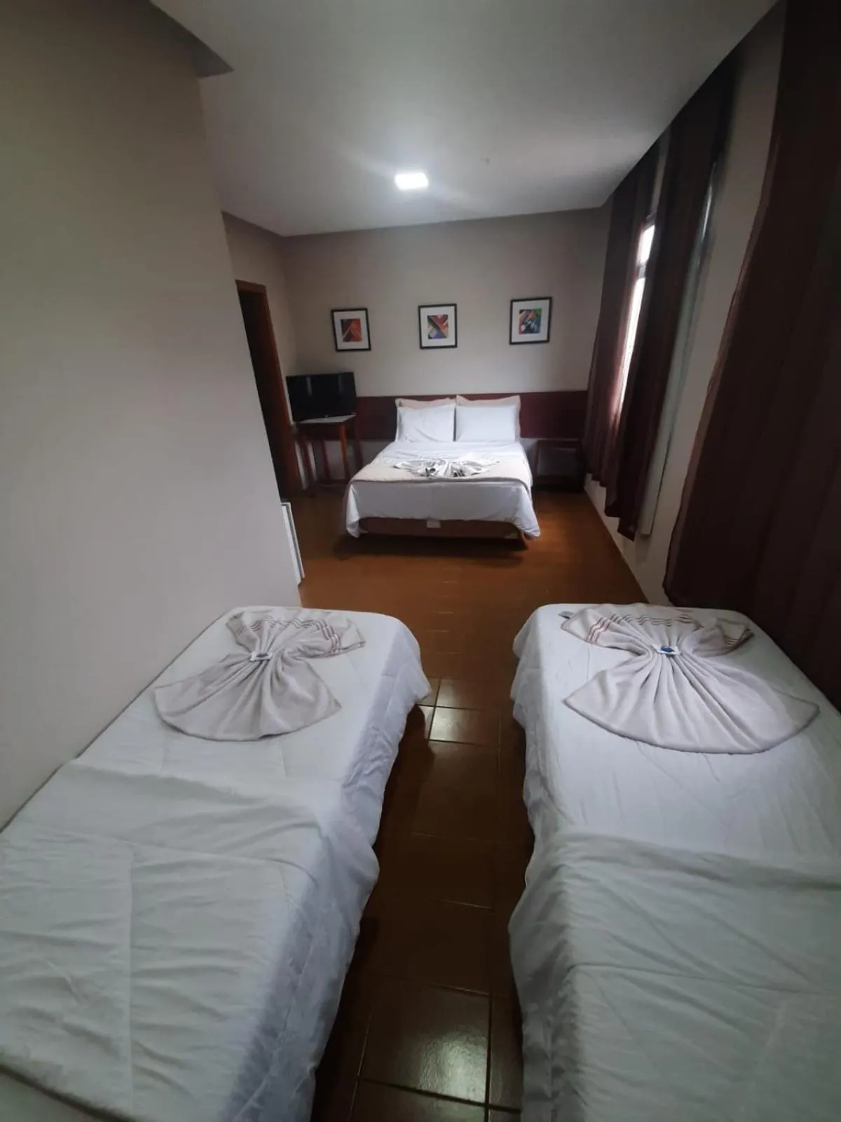 Bed in Hotel Recanto Europeu