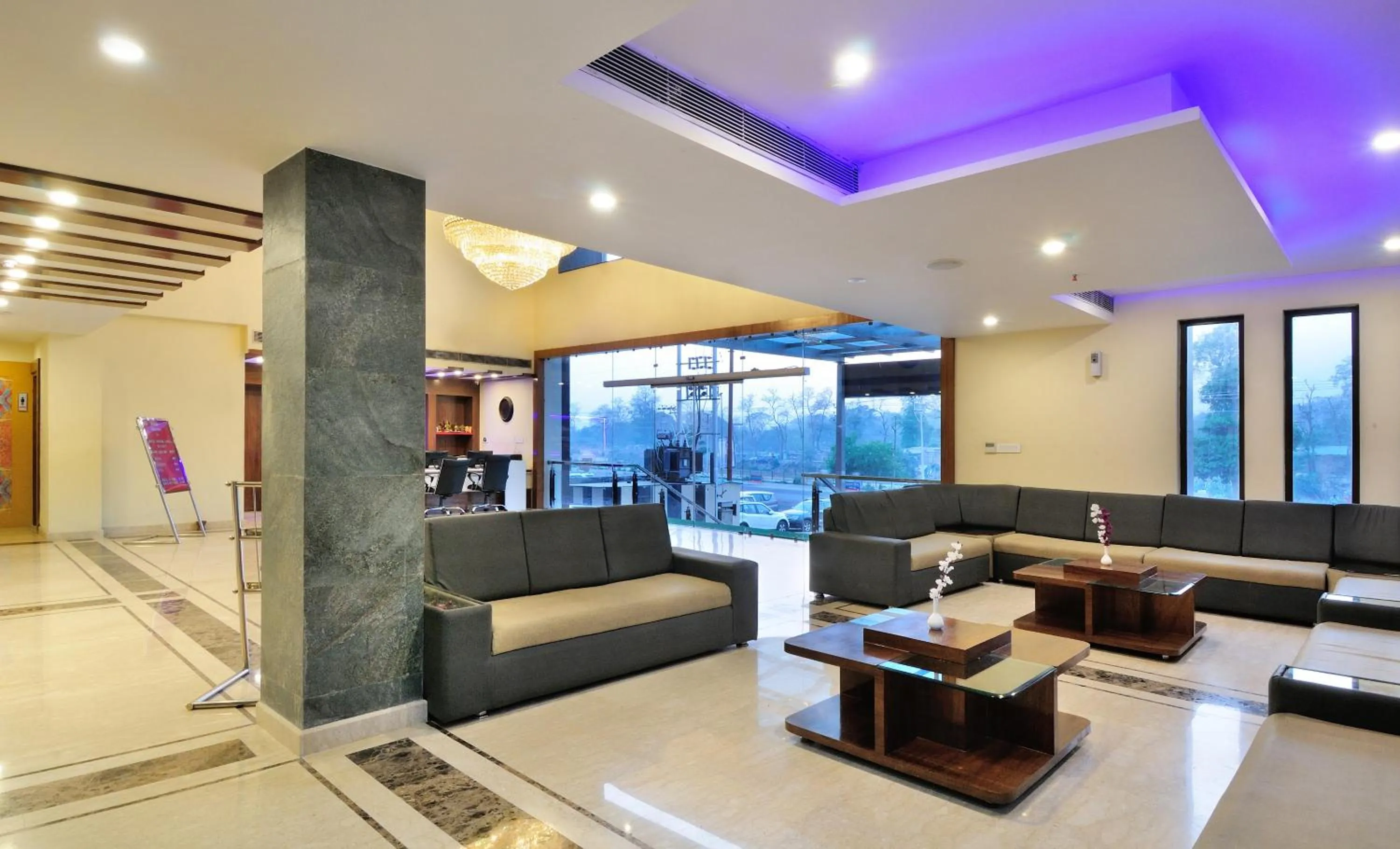 Seating area in Hotel Crystal Ganga Heights 5 Min from Har Ki Pauri