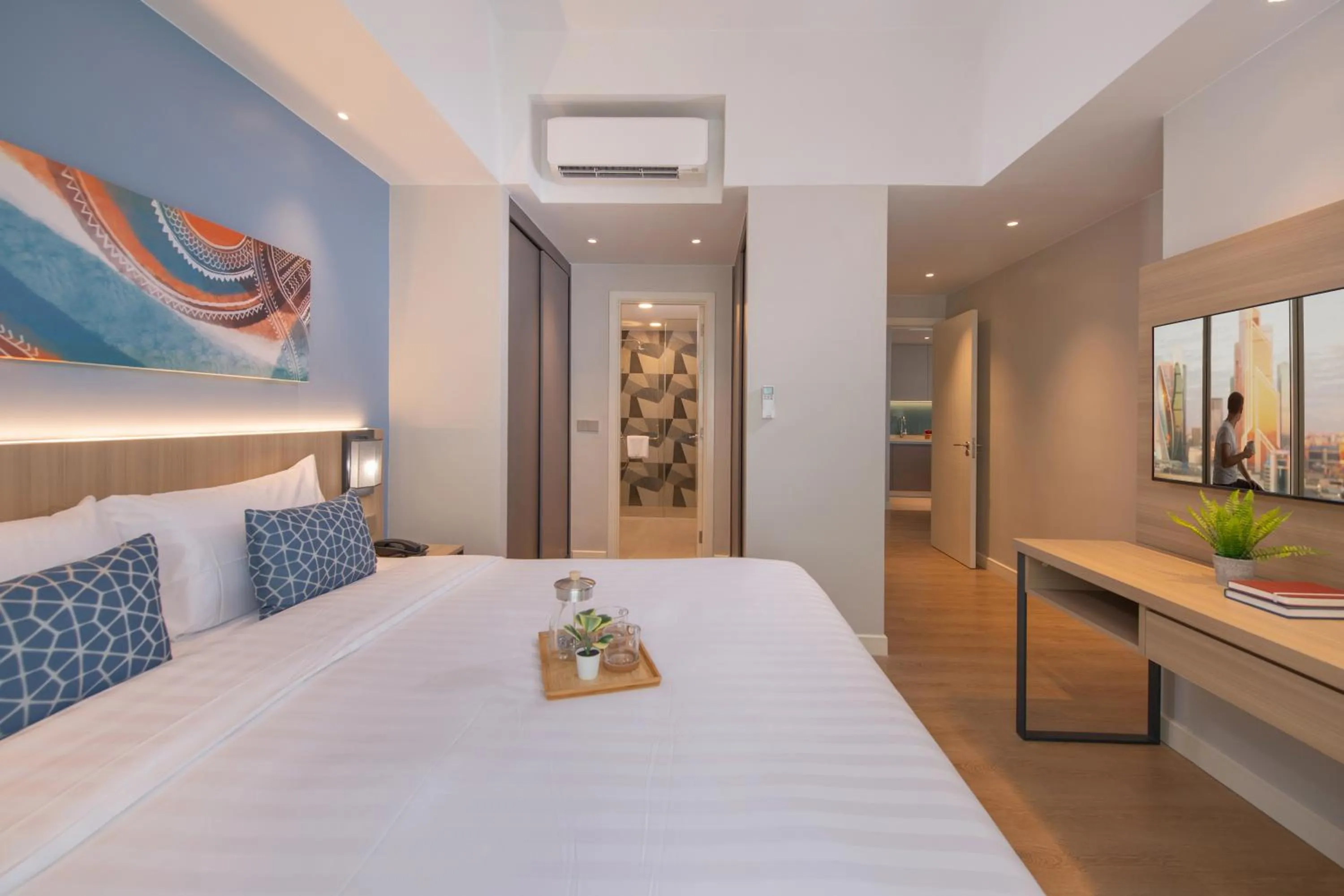 Bedroom, Bed in Citadines Roces Quezon City