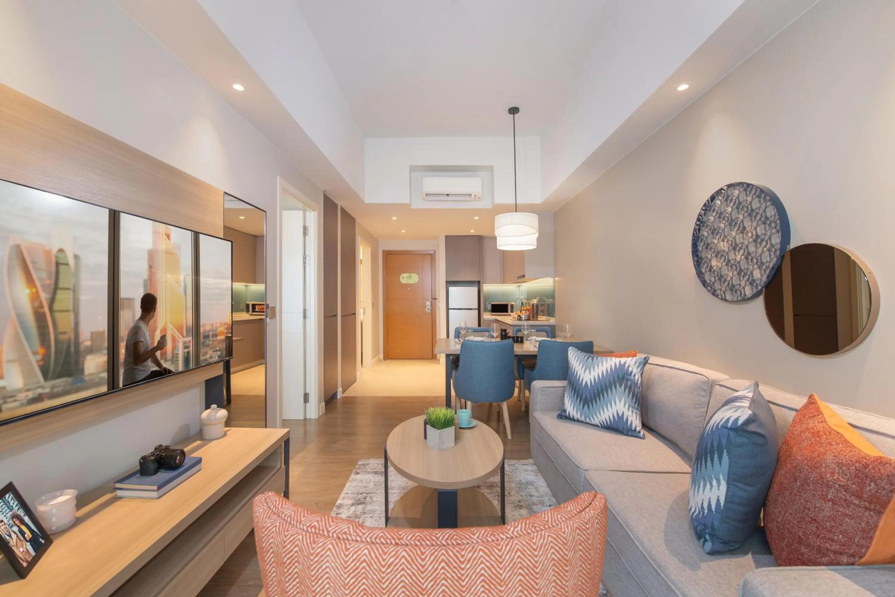 Living room in Citadines Roces Quezon City