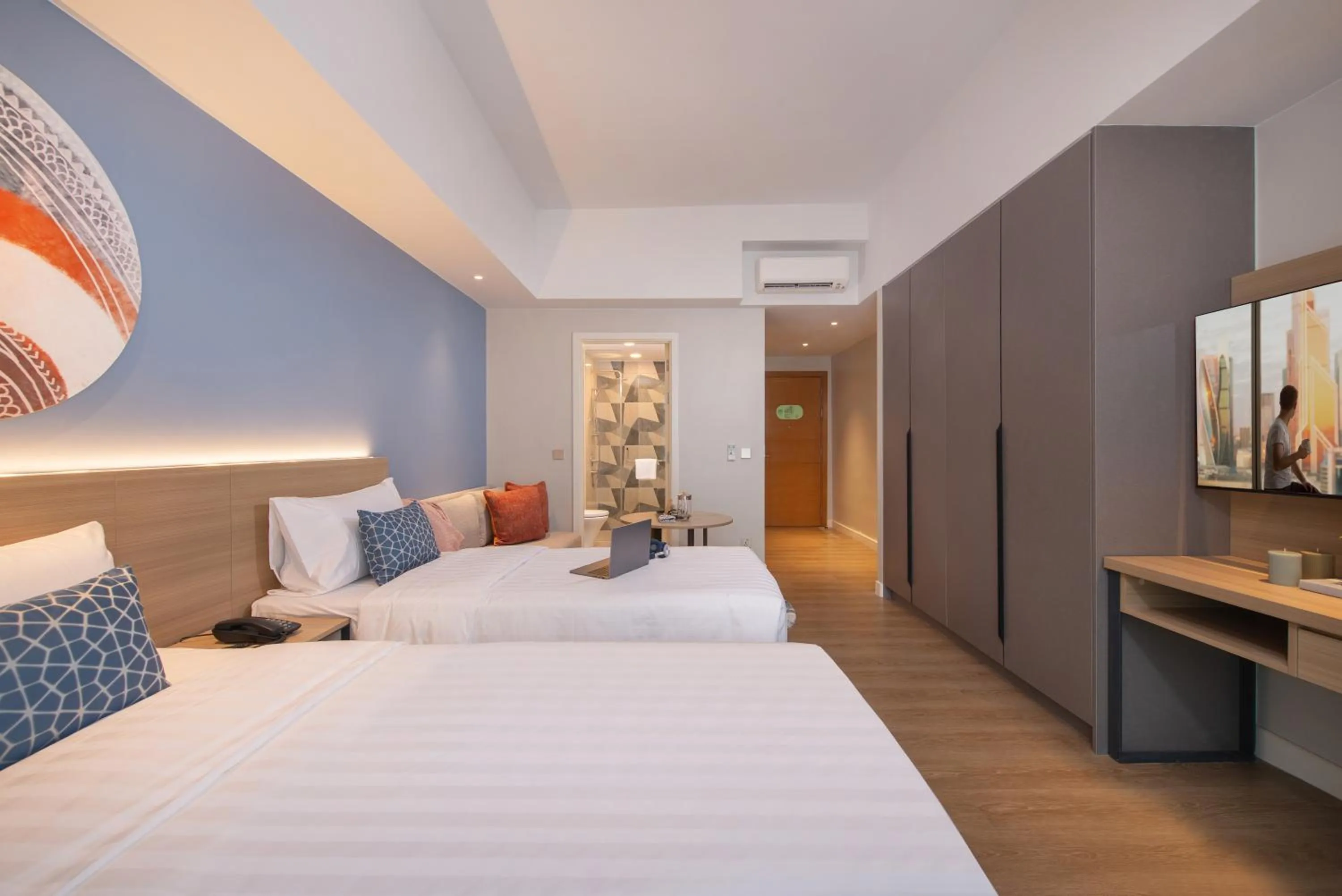 Bed in Citadines Roces Quezon City