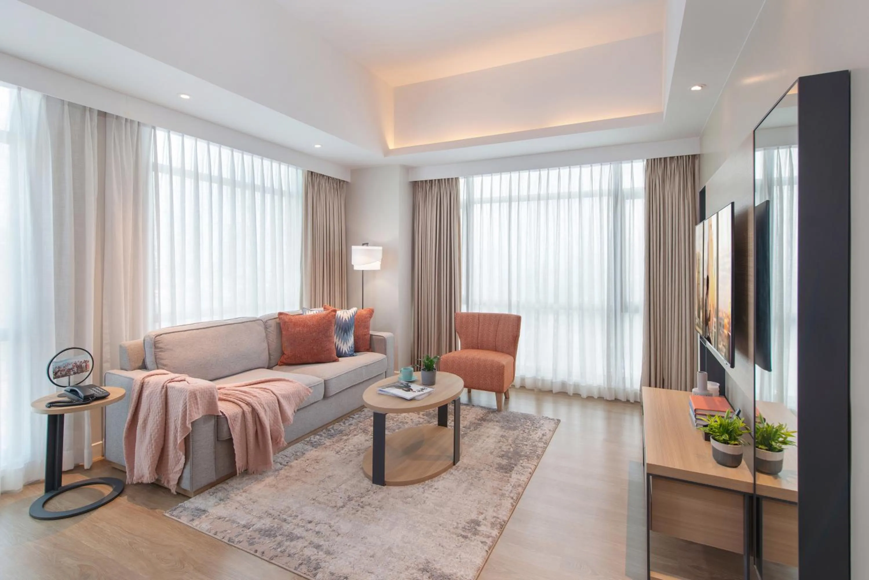 Seating area in Citadines Roces Quezon City