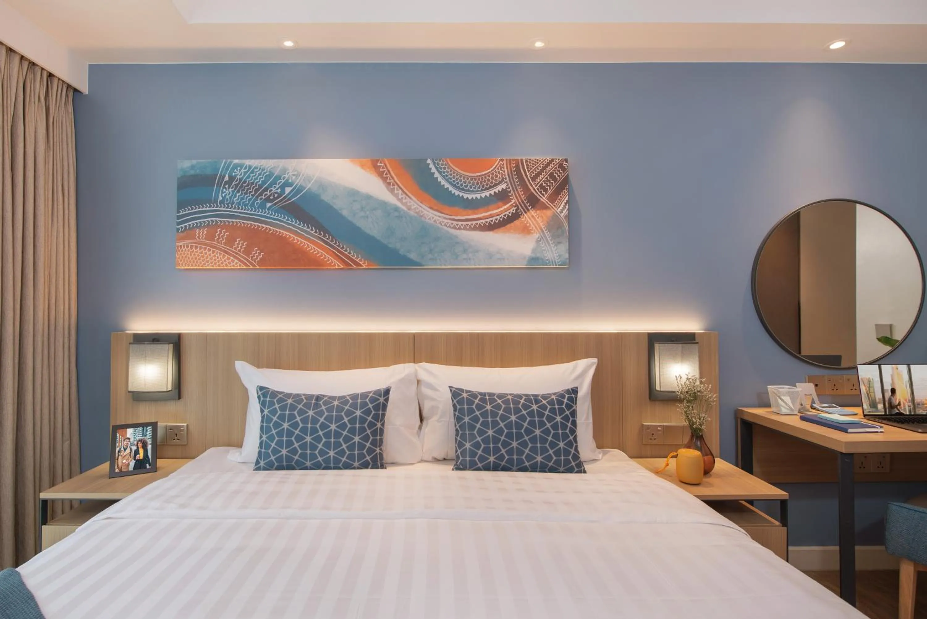 Bed in Citadines Roces Quezon City